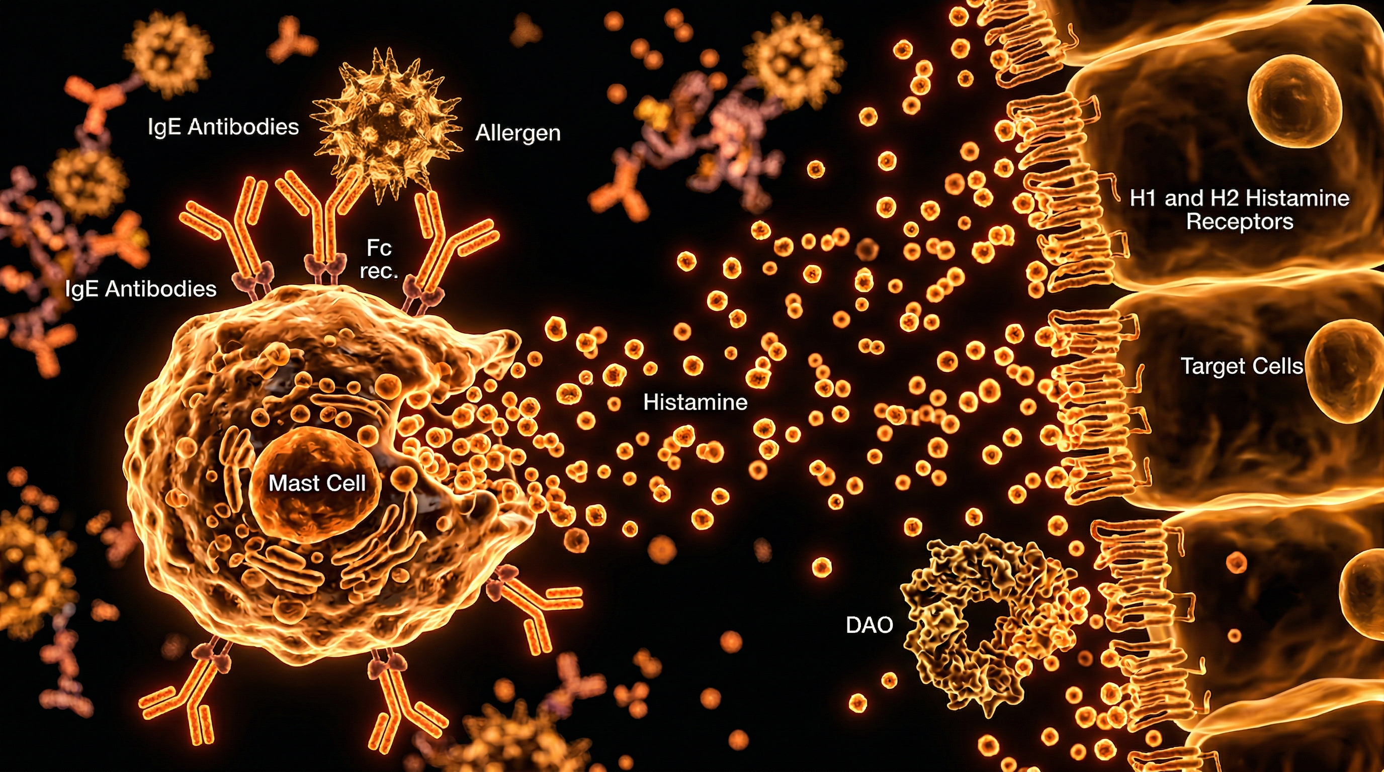 Scientific illustration for The Histamine Trap: Allergy Protocols vs Intolerance