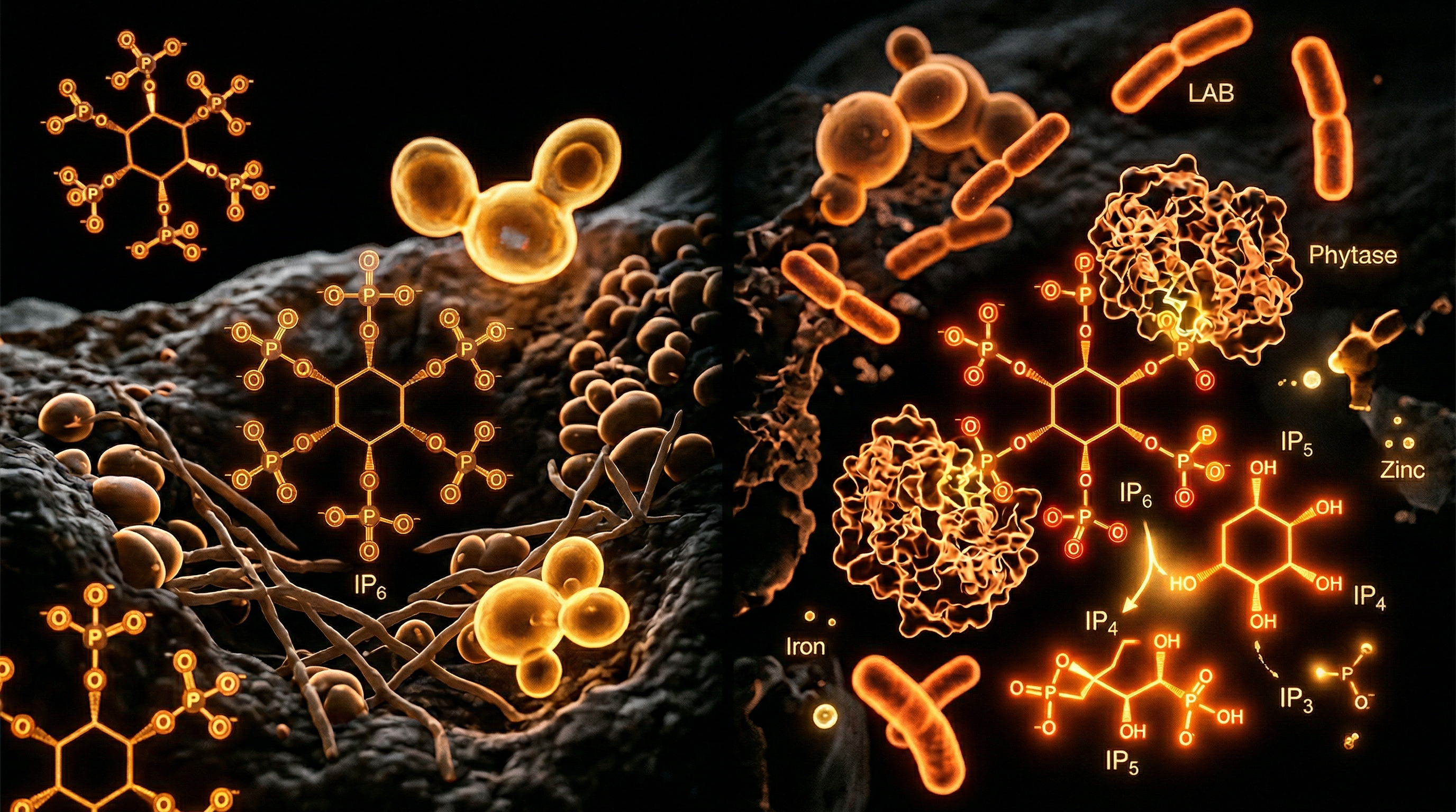 Scientific illustration for Sourdough vs. Commercial Yeast: The Phytic Acid Solution
