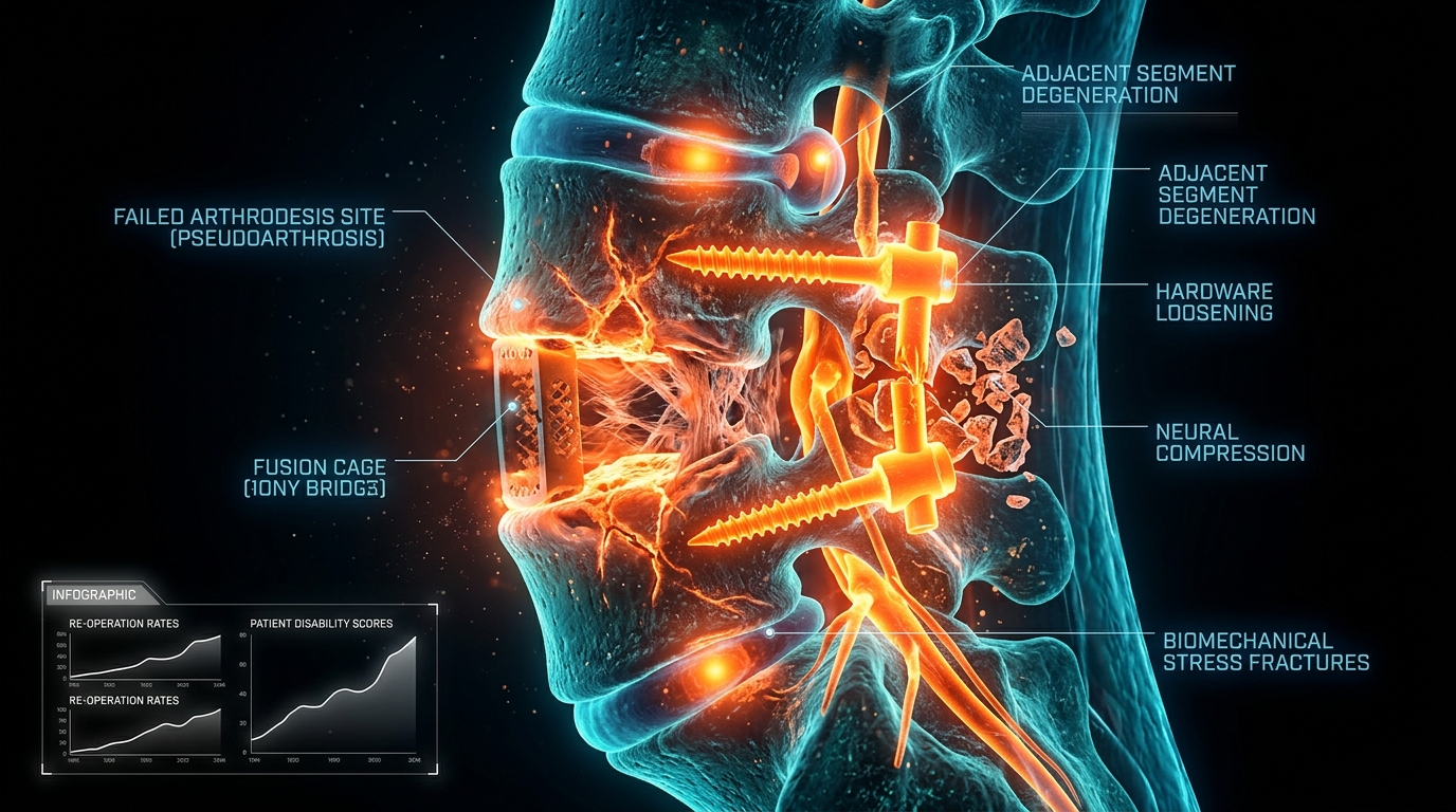 Scientific illustration for Spinal Arthrodesis Failures: The Biological Case Against Unnecessary Surgery