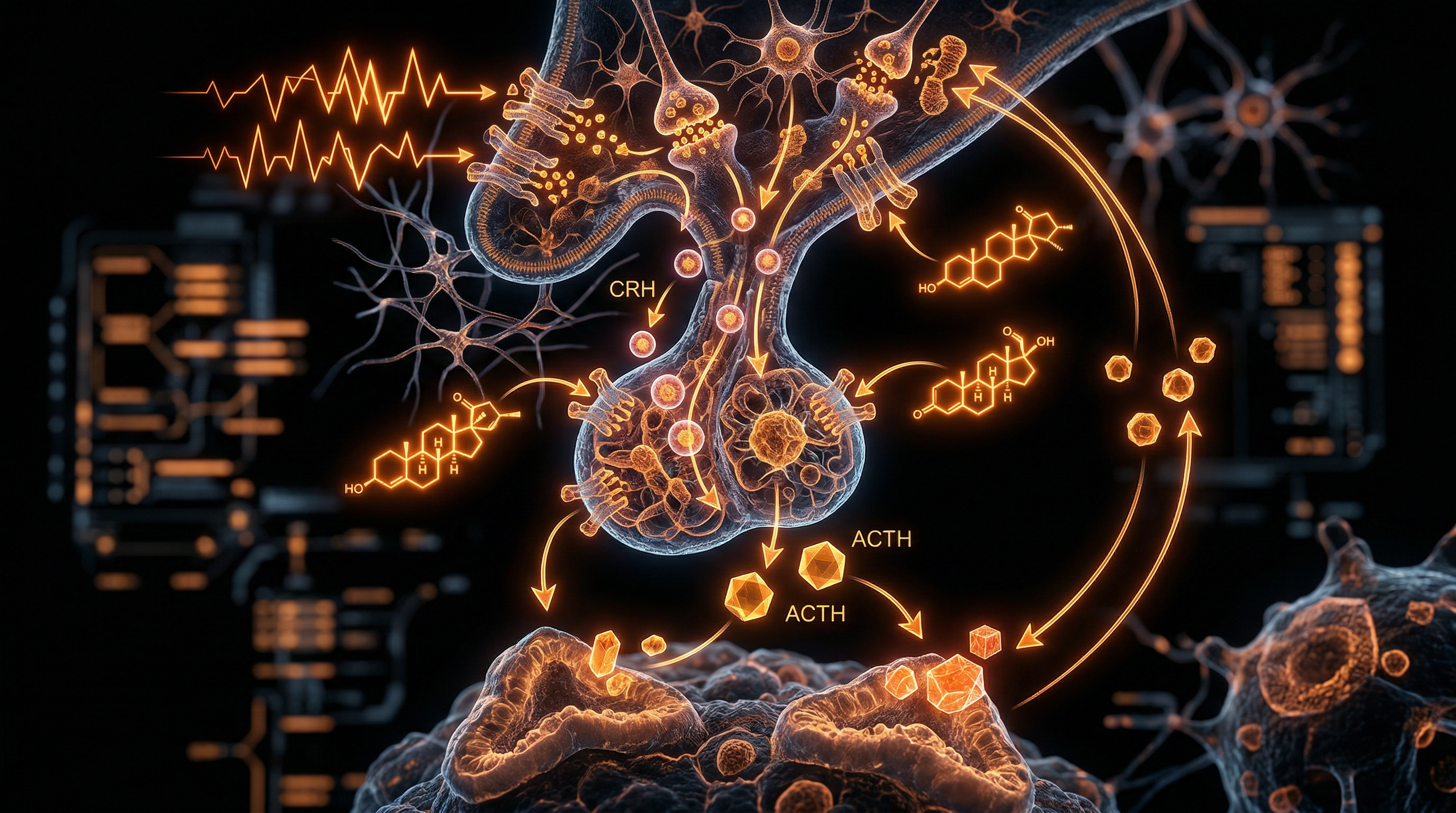 Scientific illustration for Adaptogens and HPA Axis Regulation in Modern Environments