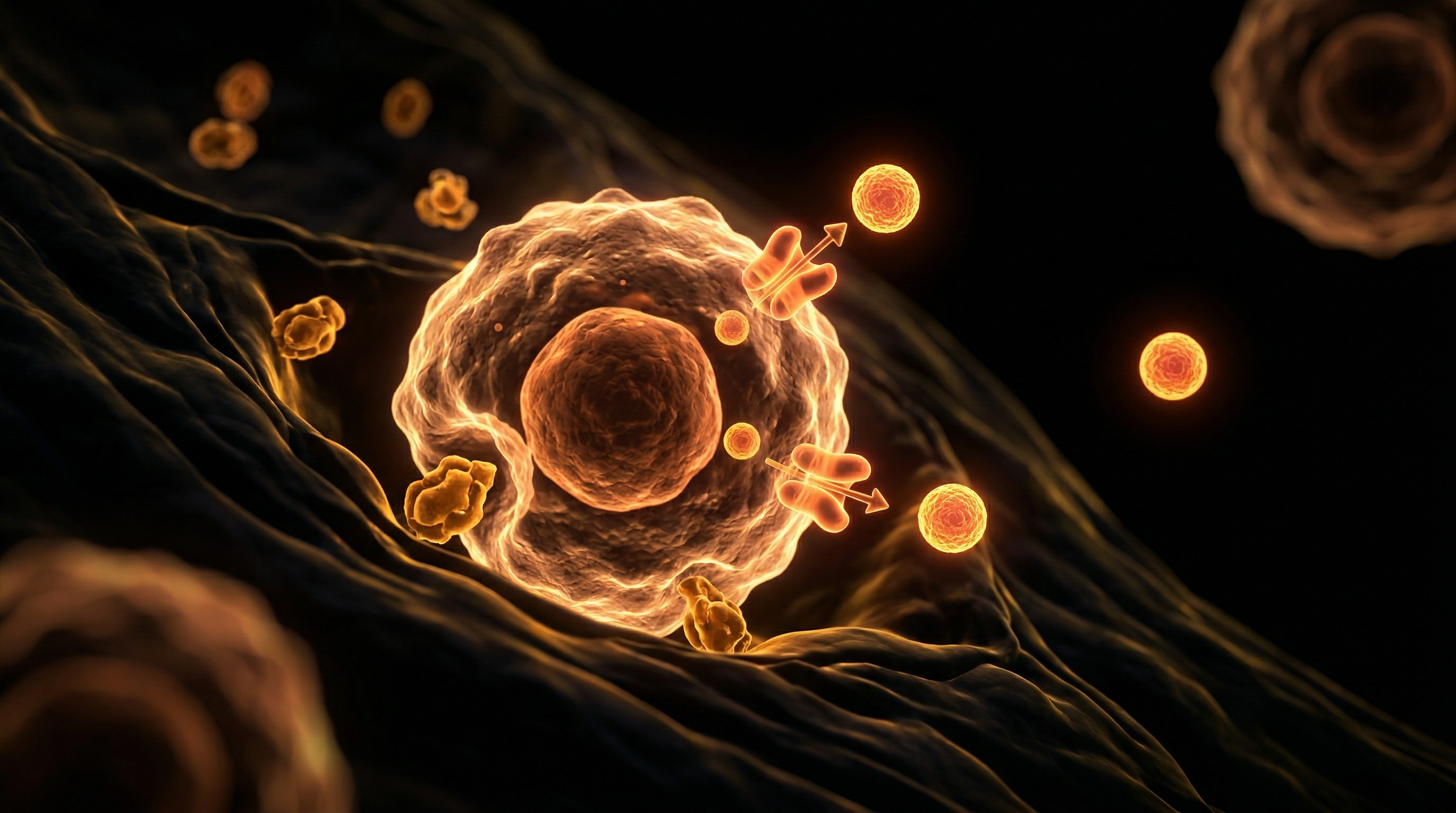 Scientific illustration for Reverse Cholesterol Transport: The Cellular Cleanup