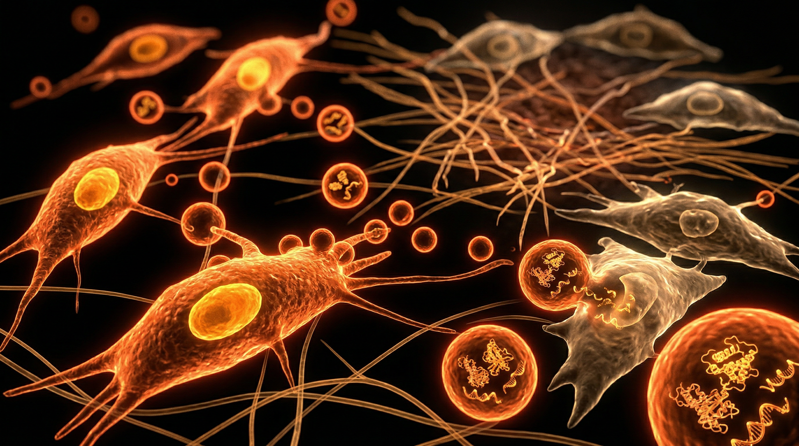 Scientific illustration for Mesenchymal Signaling: The Hidden Language of Tissue Repair