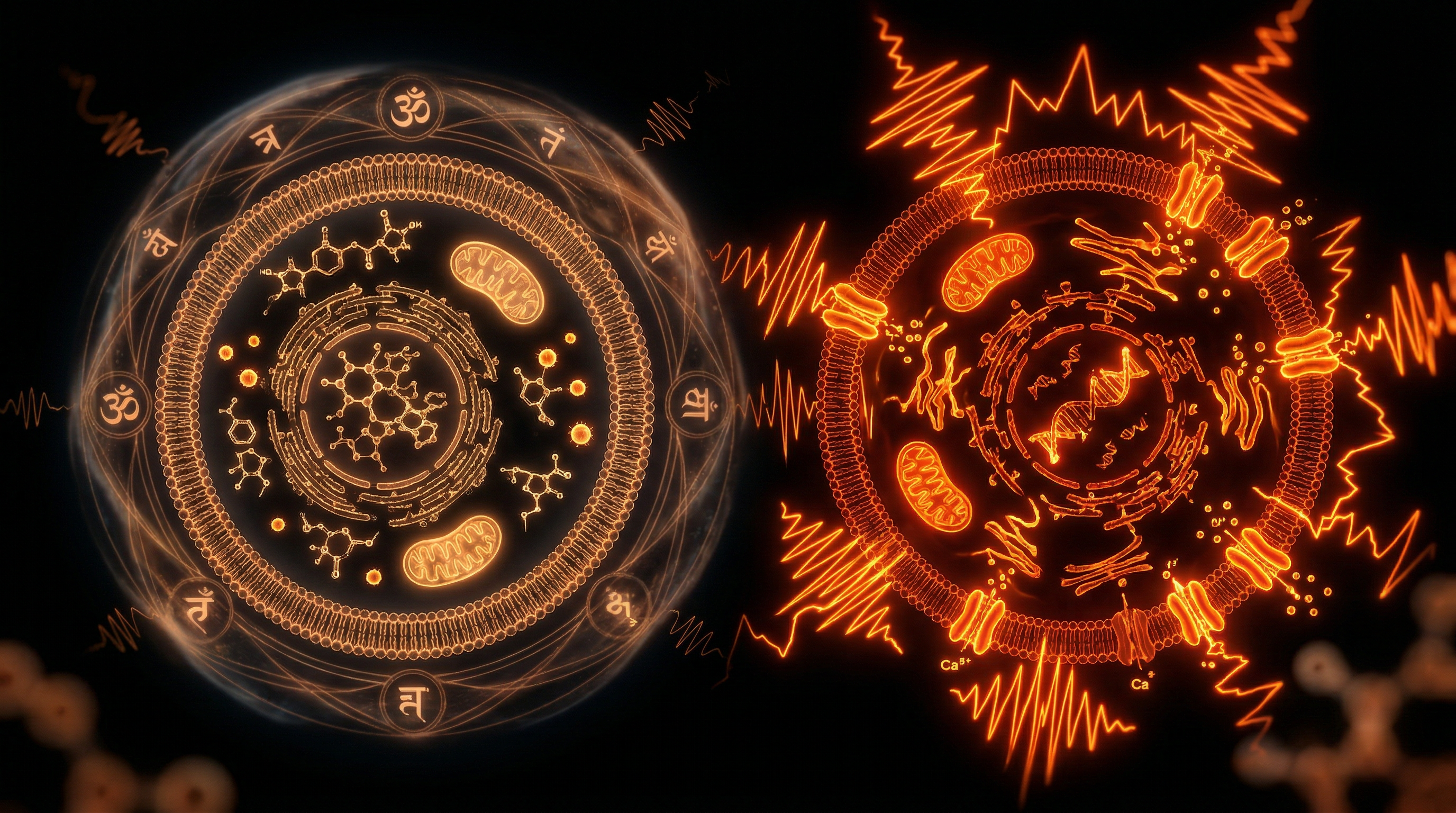 Scientific illustration for Electro-Pollution: Vedic Protection vs Modern 5G Proliferation