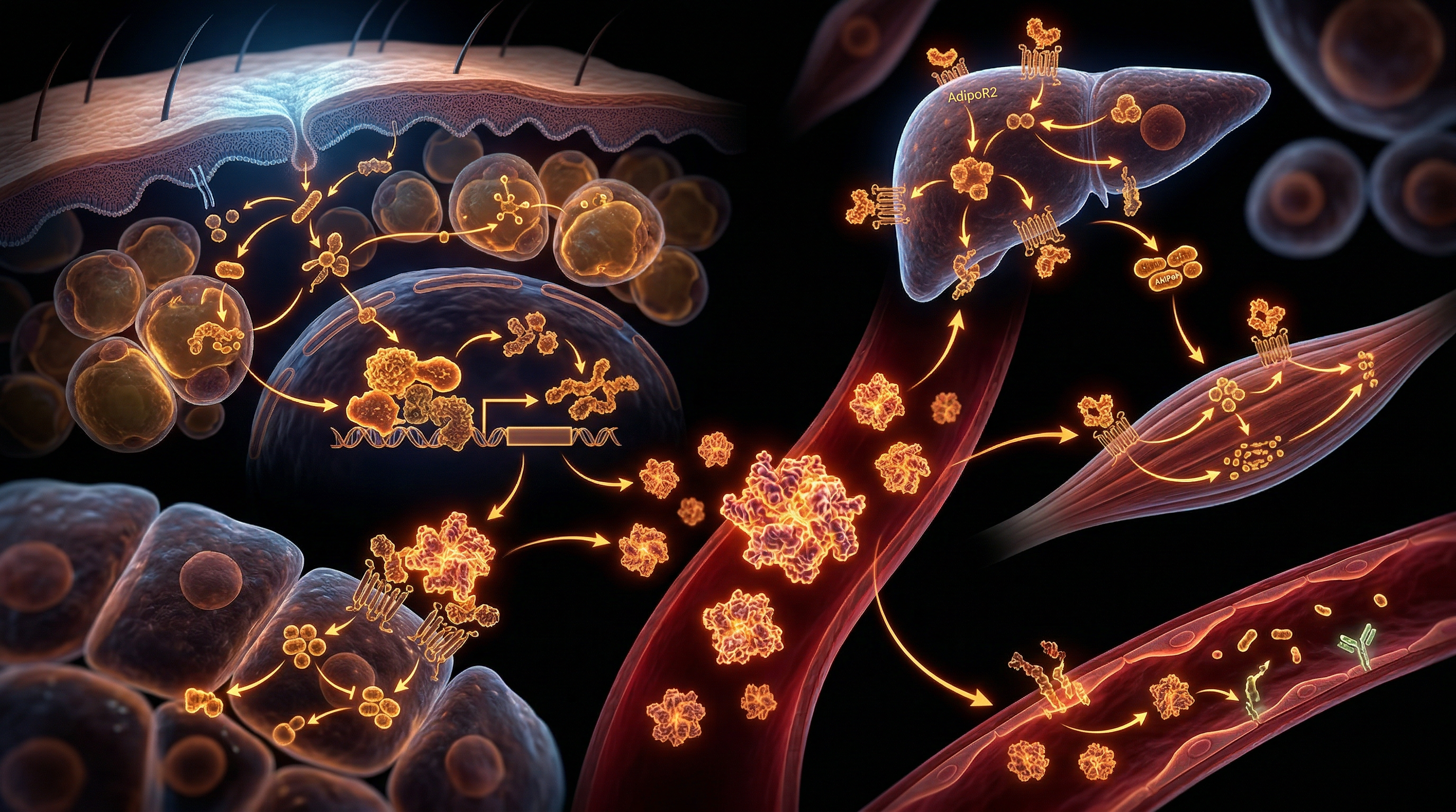 Scientific illustration for Adiponectin Amplification: Cold Exposure as a Master Regulator of UK Metabolic Syndrome