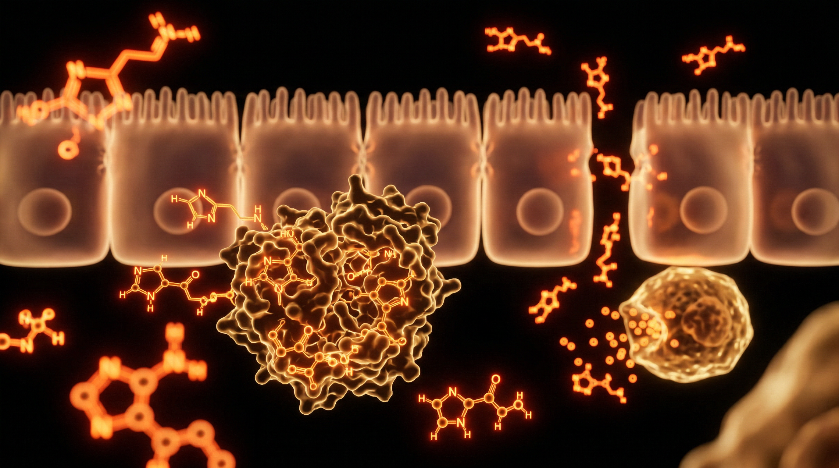 Scientific illustration for Histamine Intolerance: The Fermentation Paradox
