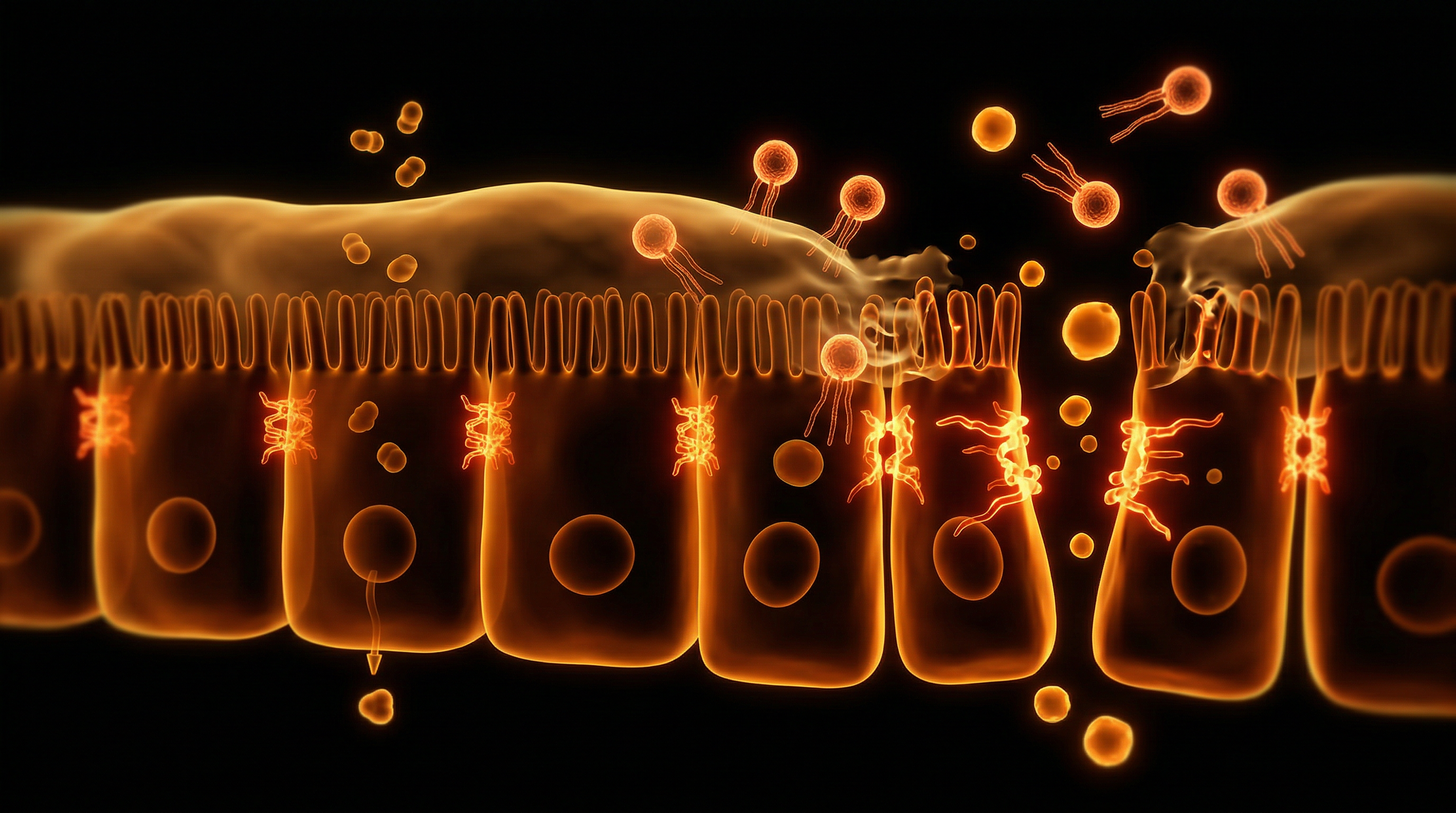 Scientific illustration for The Gut Barrier: Emulsifiers and Permeability in UK Food Chains