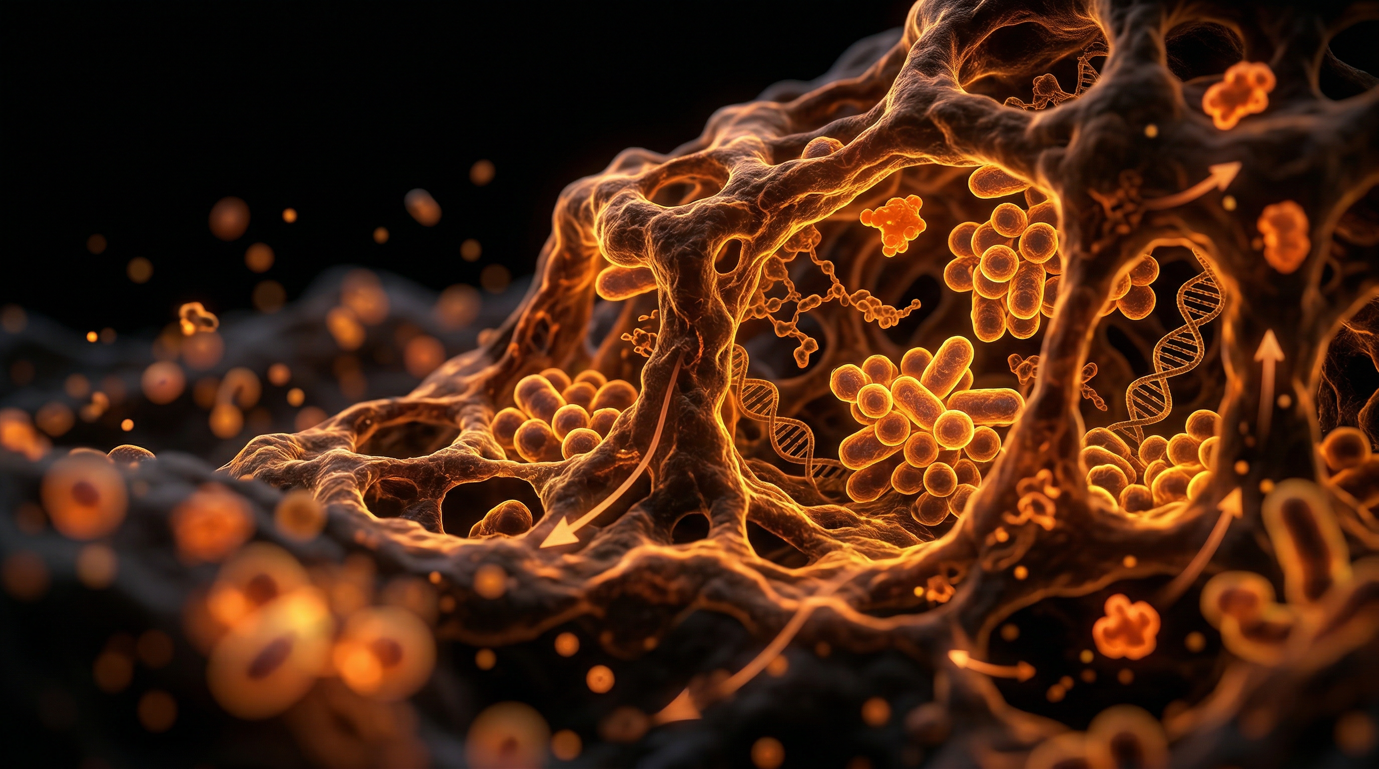 Scientific illustration for Biofilm Bastions: The Hidden Architecture of Treatment-Resistant UK Infections