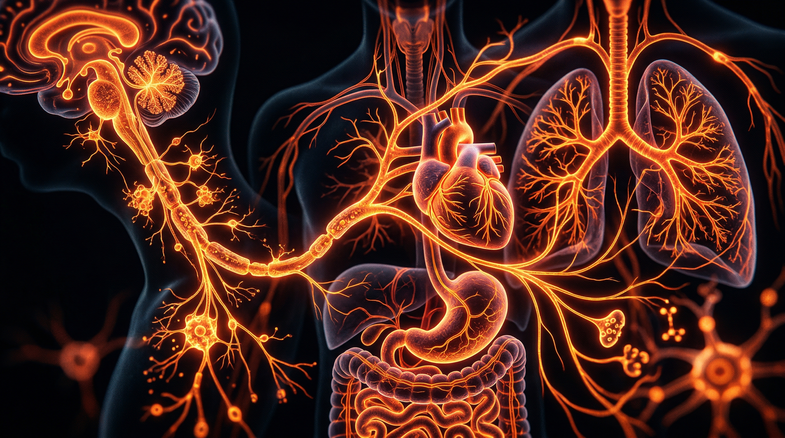 Scientific illustration for The Vagus Nerve: Your Body's Internal Stress Reset Button
