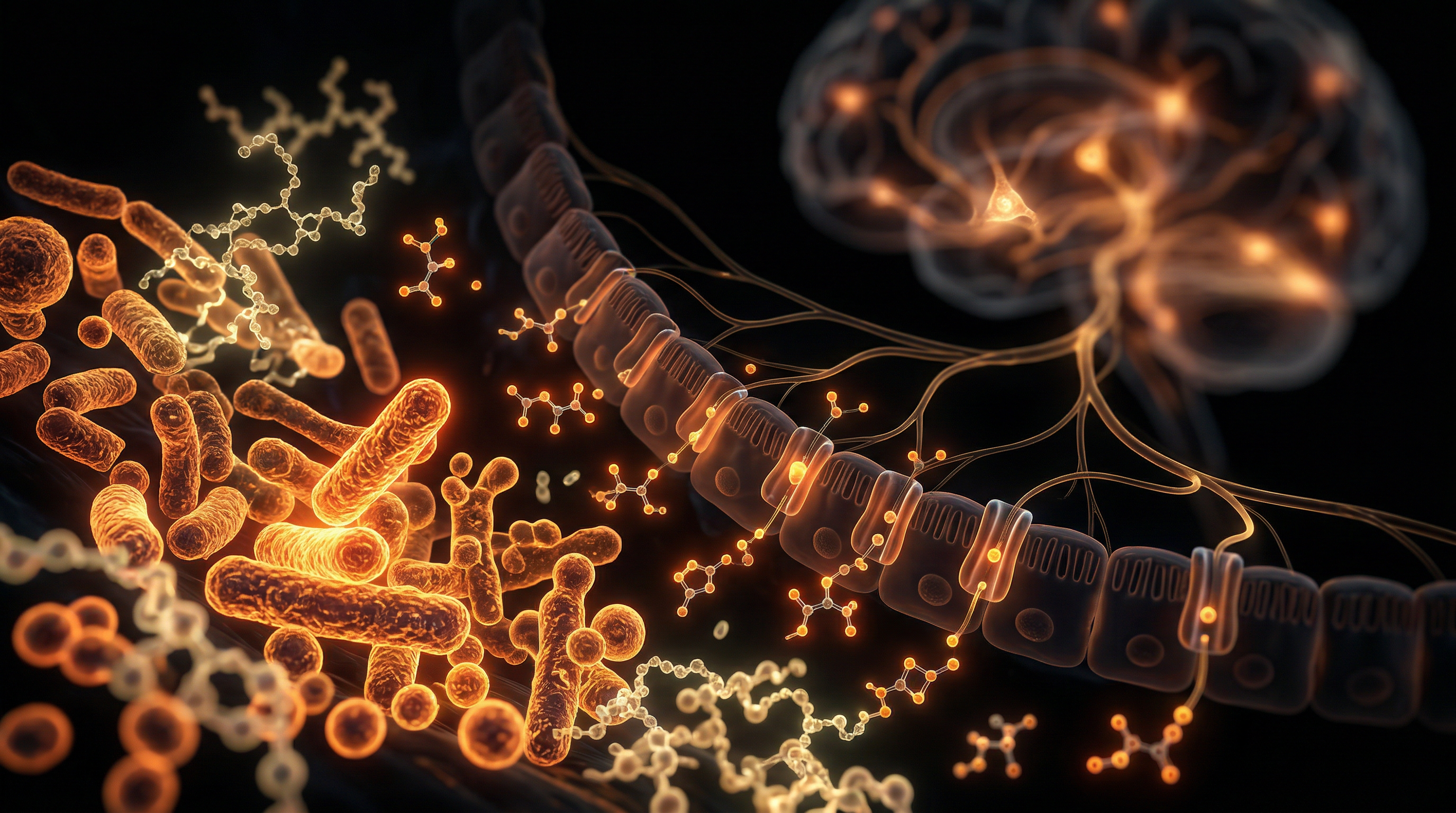 Scientific illustration for Psychobiotics: Engineering Mental Health Through Fermentation