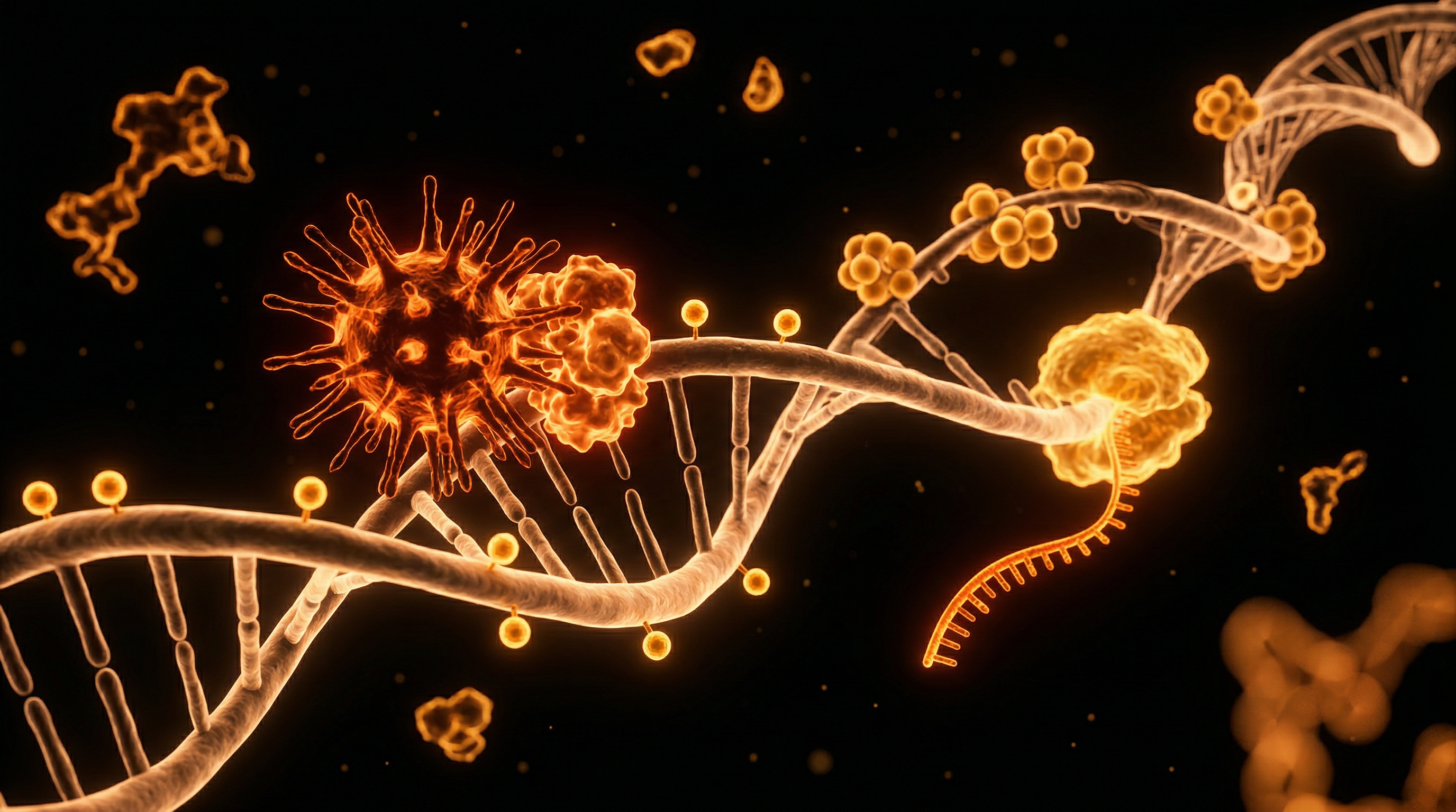 Scientific illustration for How Environmental Toxins Hijack Your DNA Methylation and Alter Gene Expression