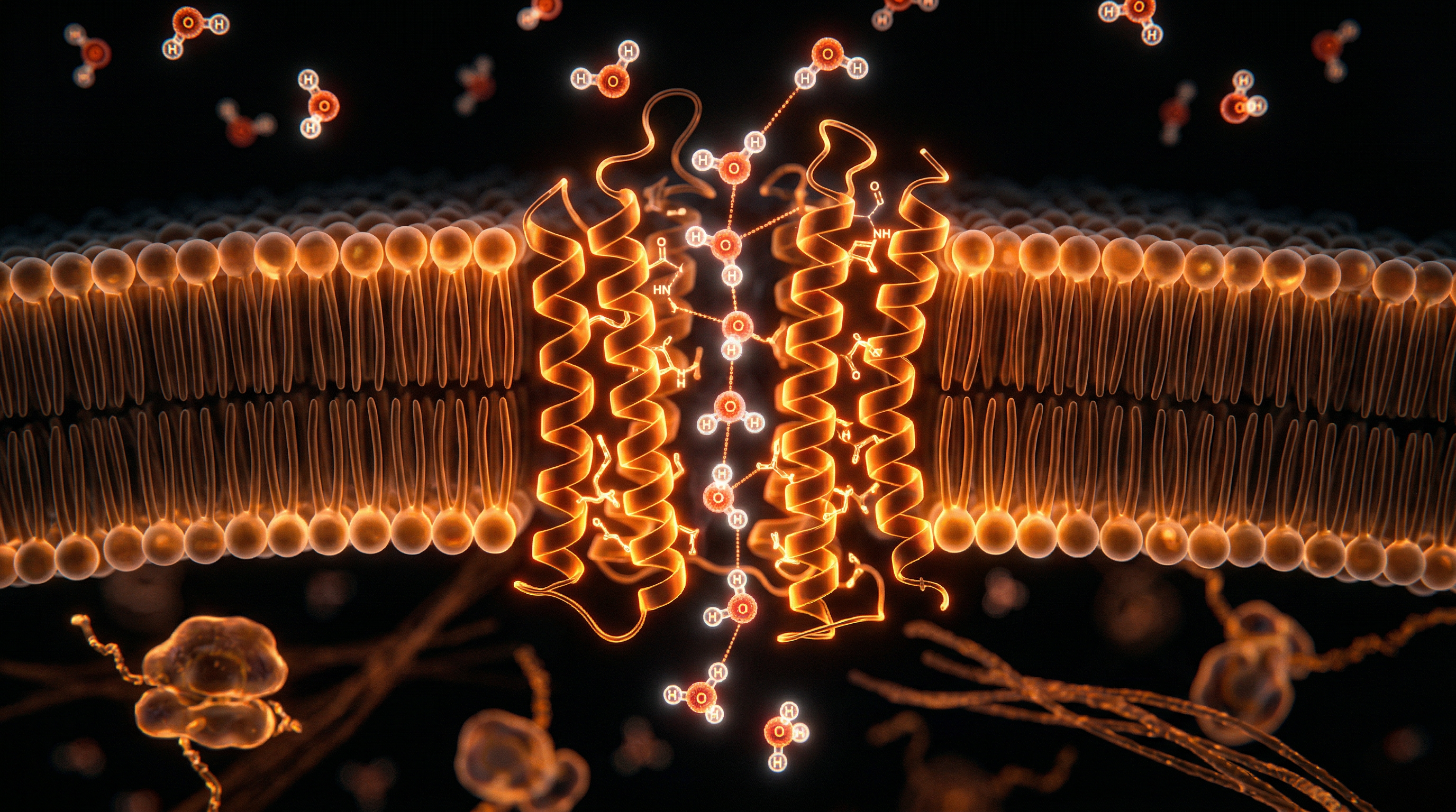 Scientific illustration for Quantum Hydration: The Subatomic Life of Water Molecules