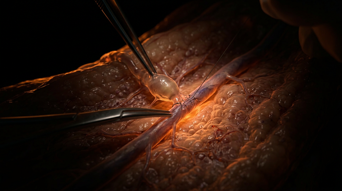 Scientific illustration for Beyond Compression: The Case for Early Lymphatic Venous Anastomosis (LVA) in the UK