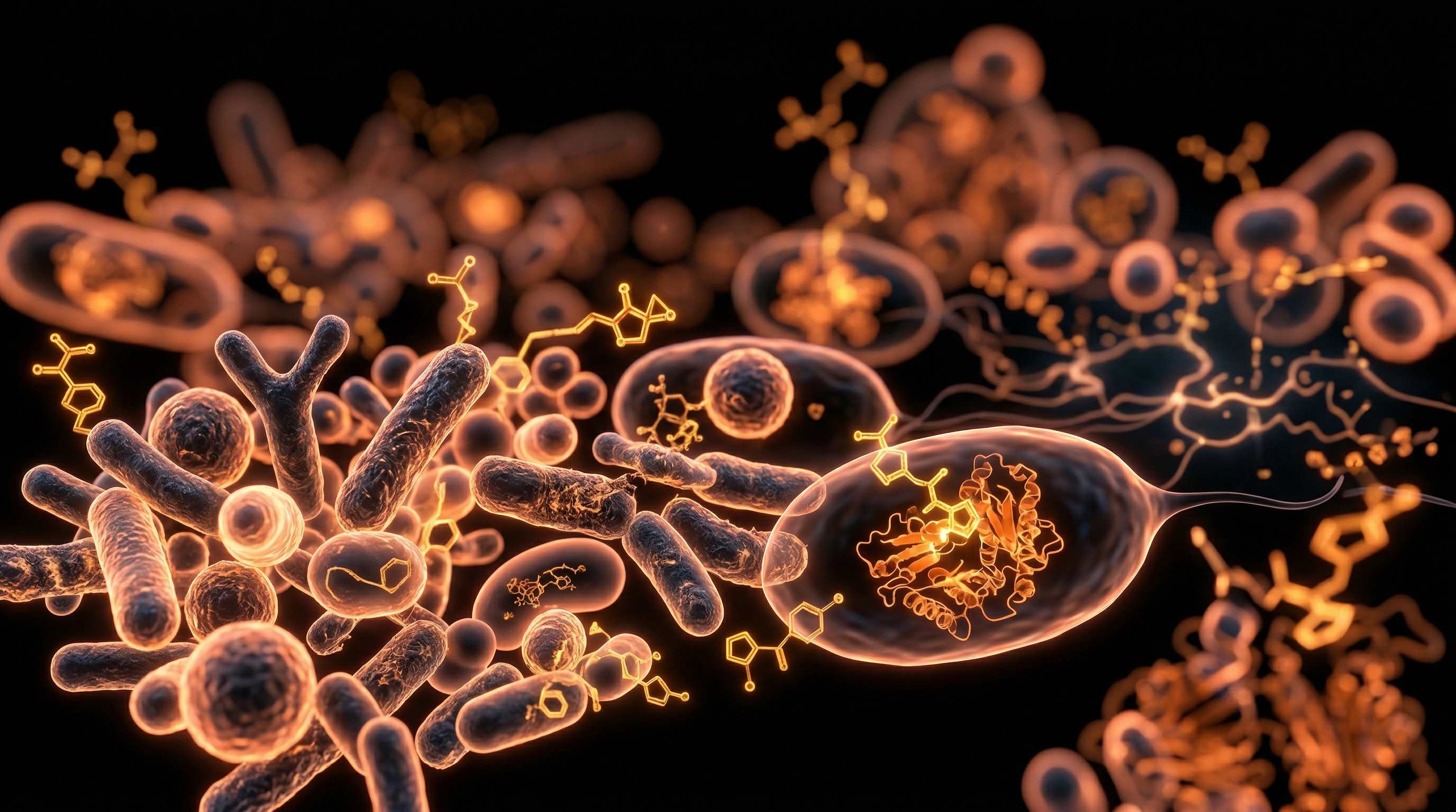 Scientific illustration for Glyphosate’s Siege on the British Microbiome