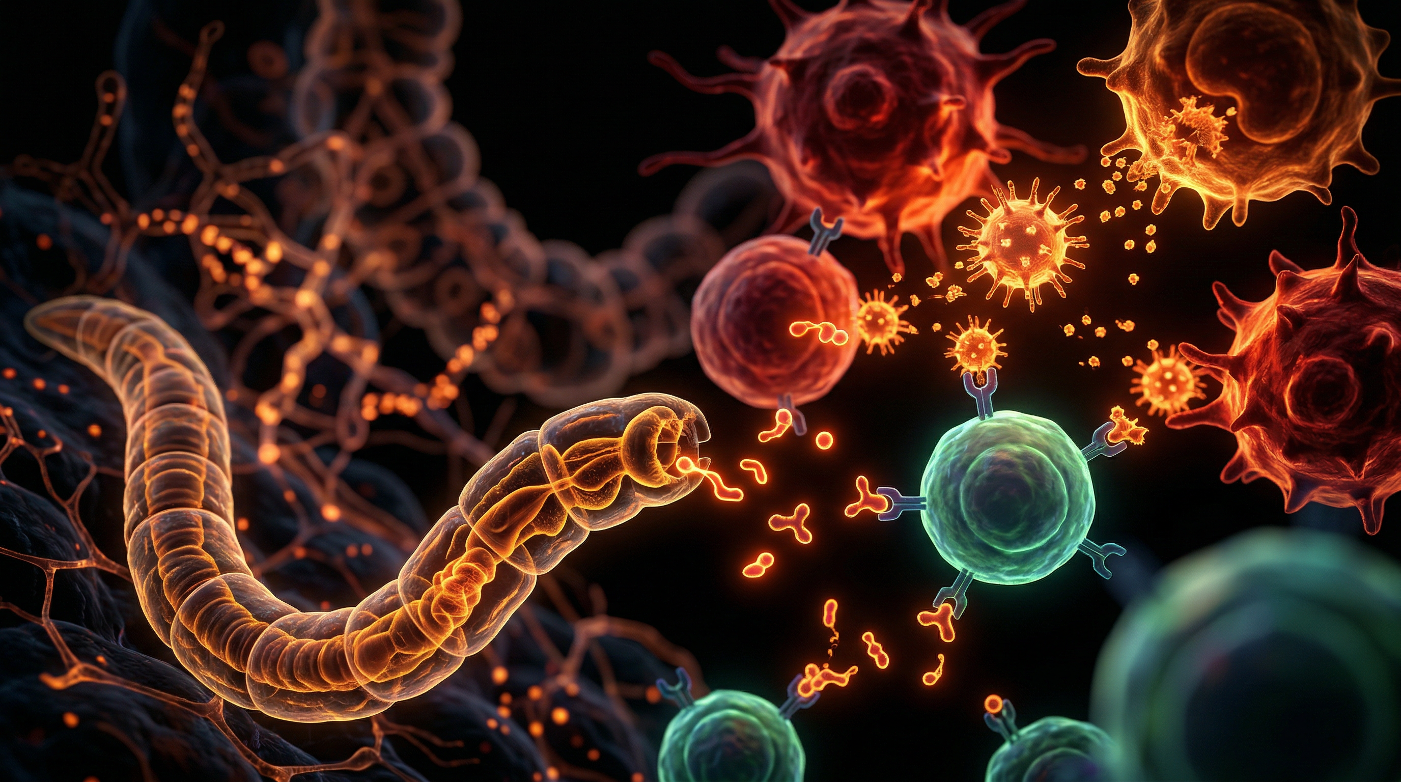 Scientific illustration for Helminth Therapy: Ancient Parasites vs Autoimmune Overdrive