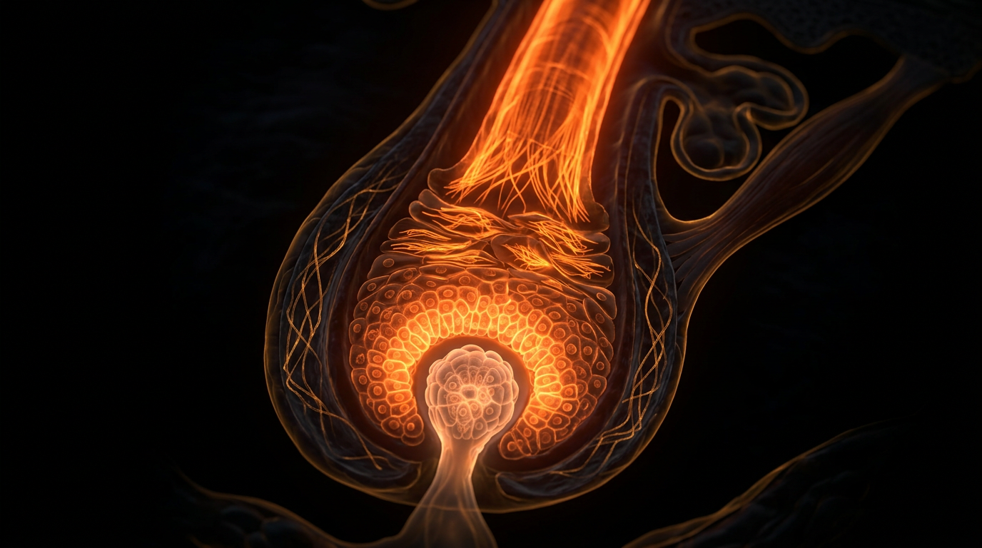 Scientific illustration for Keratin and Collagen Production: Building the Structural Foundation of the Strand