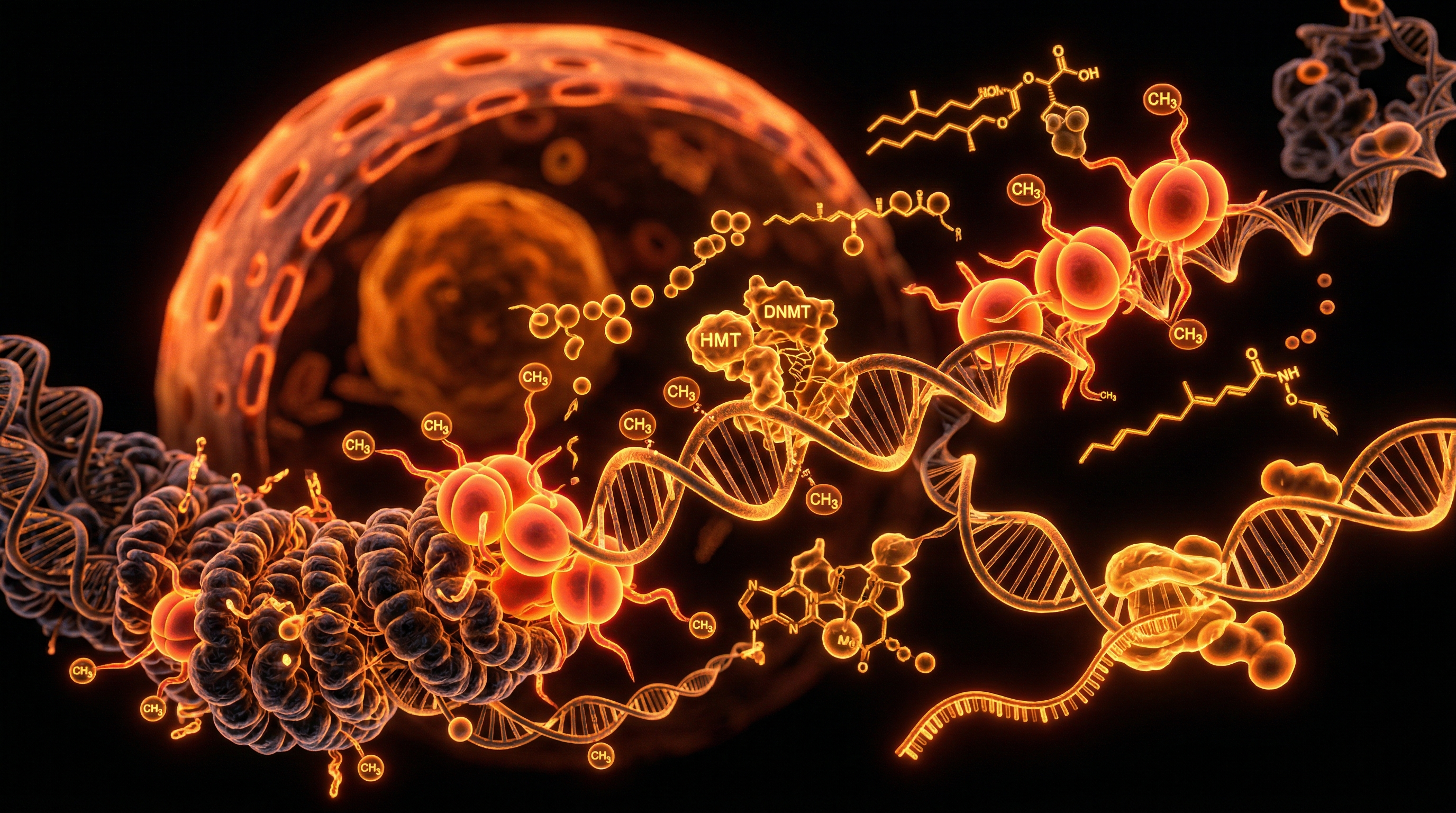 Scientific illustration for Genetic Expression: How Seed Oils Alter Epigenetic Profiles
