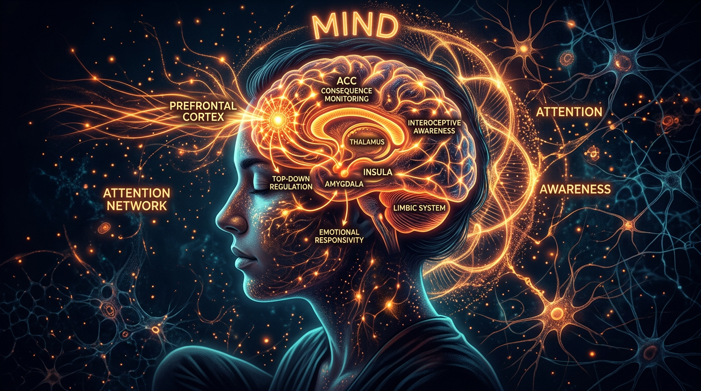 Scientific illustration for Mindfulness and Attention Regulation