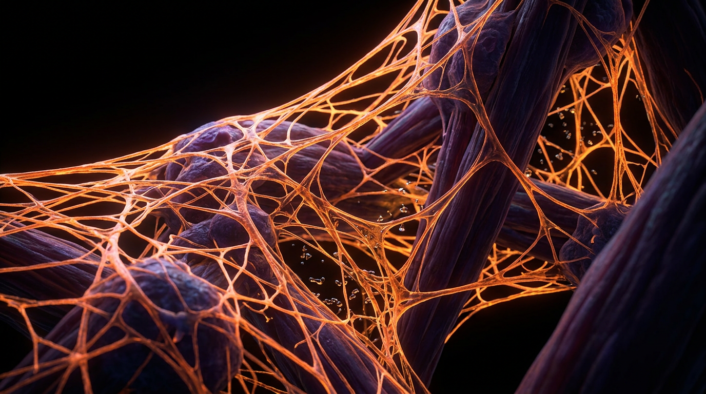 Scientific illustration for Tensegrity and the Fascial Network: More Than Just Biological Cling Film
