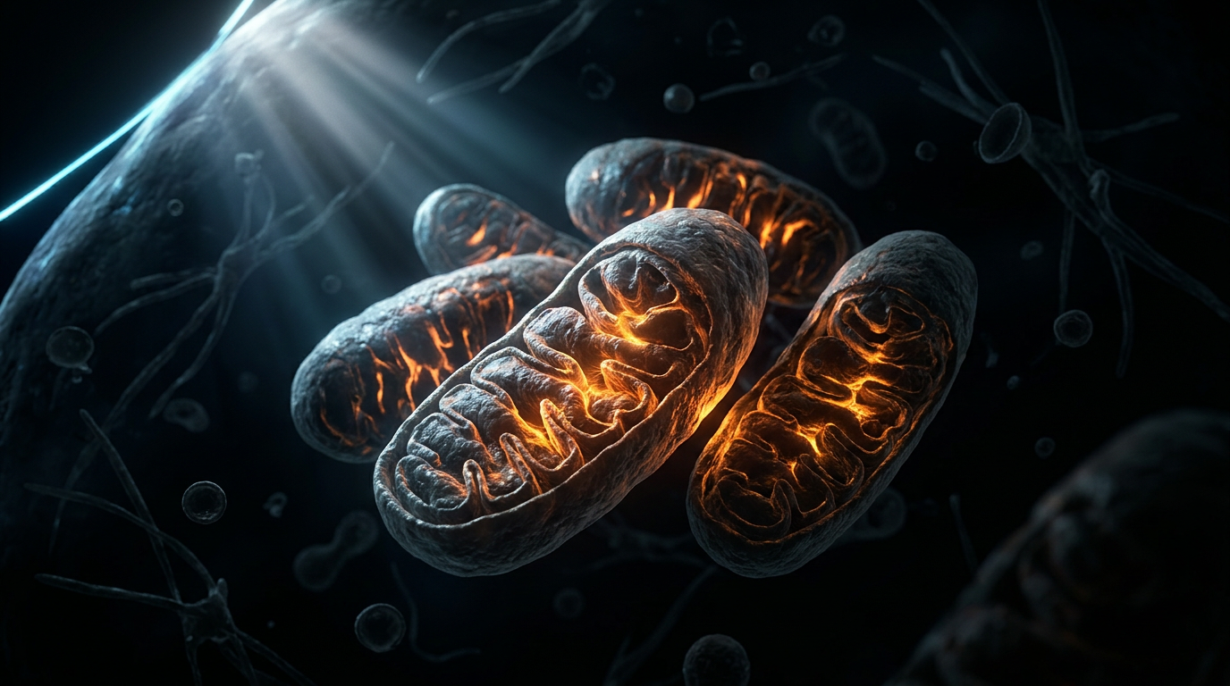 Scientific illustration for The Mitochondria-Light Connection: Why Your Bulbs Are Aging You