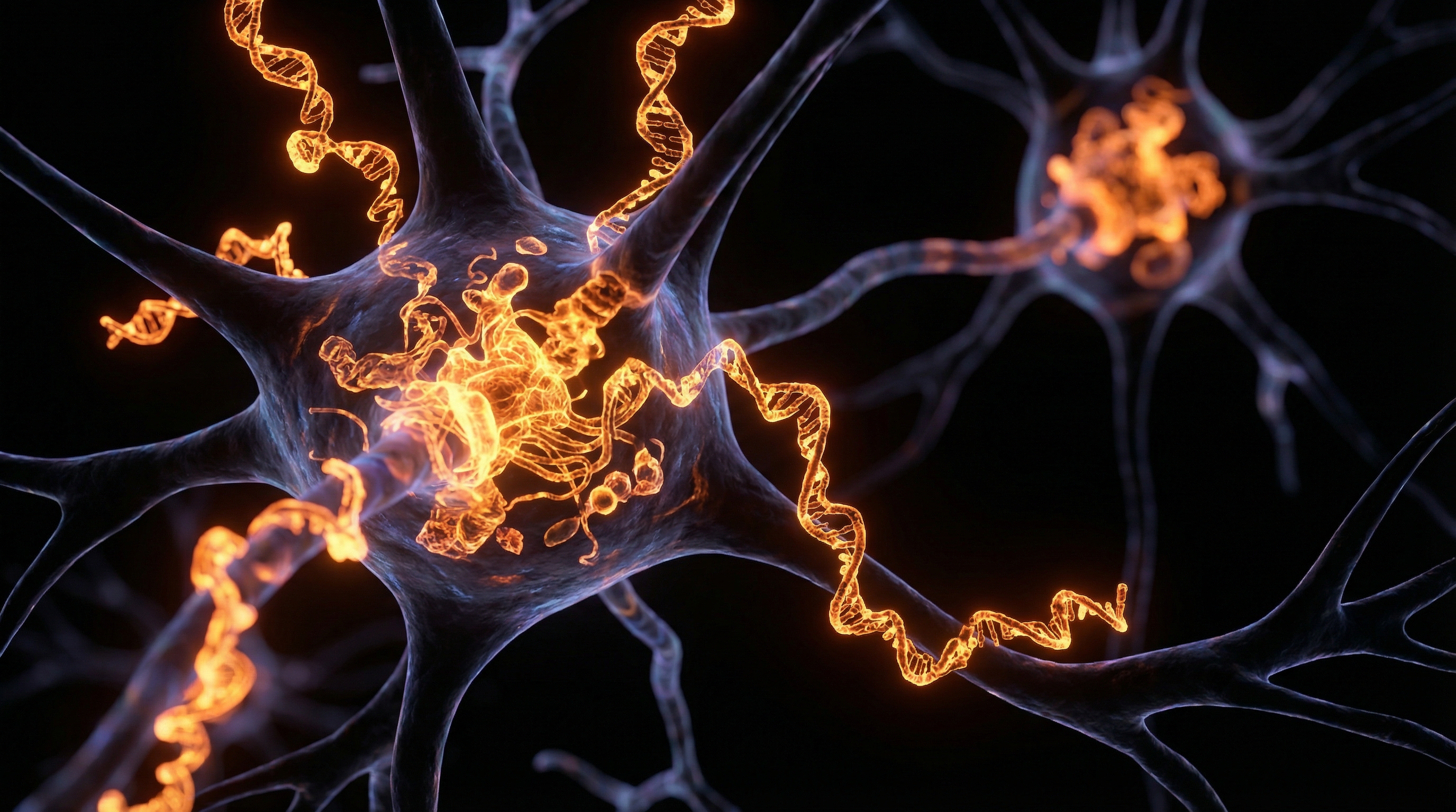 Scientific illustration for Interstitial Waste Accumulation: The Biological Root of Neurodegeneration