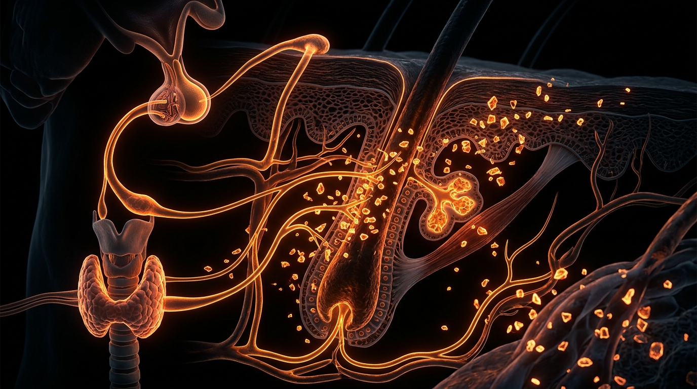 Scientific illustration for The Endocrine Mirage: Deciphering the Hormonal Disruption in Professional Haircare
