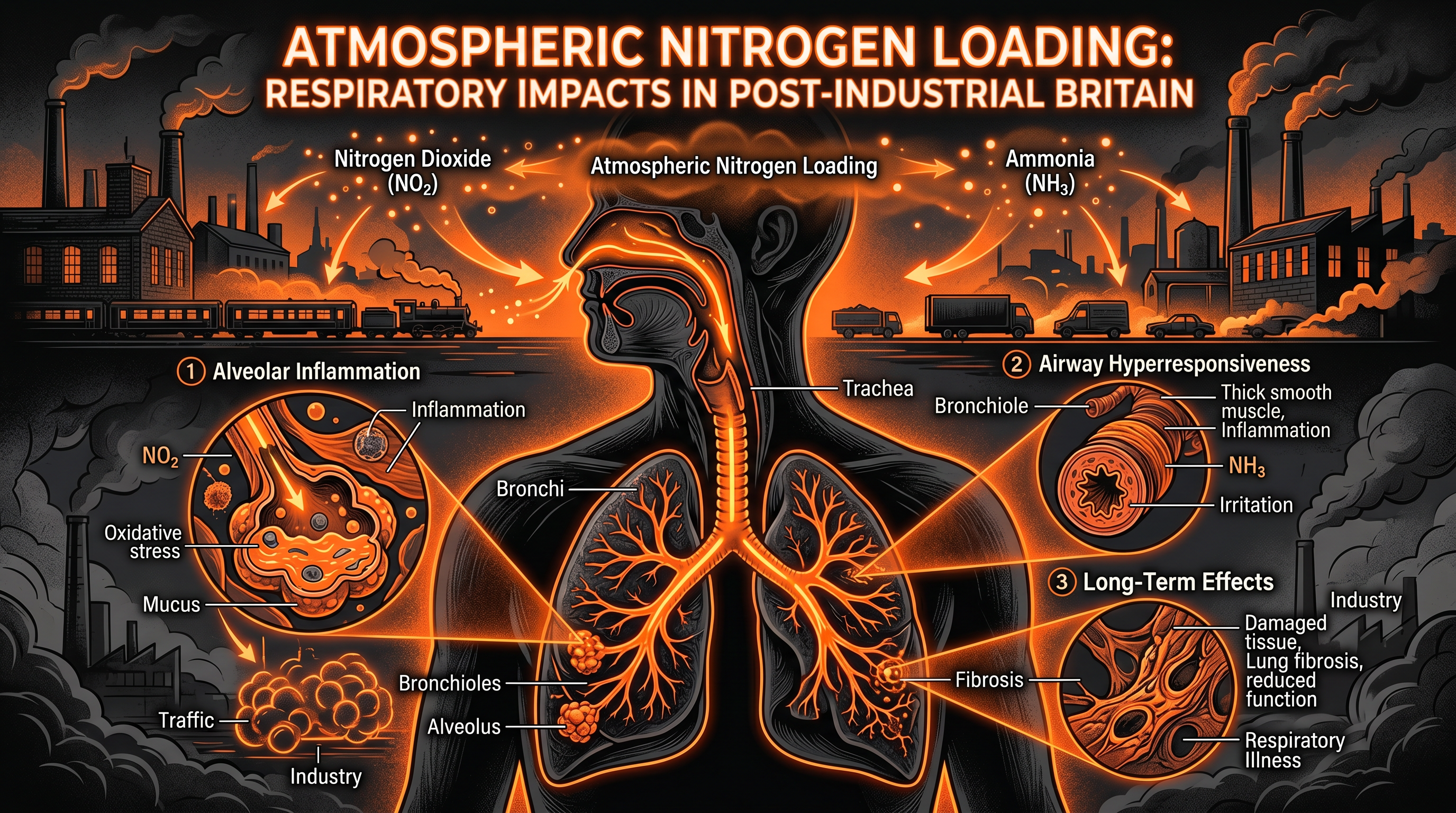 Atmospheric Nitrogen Loading: Respiratory Impacts in Post-Industrial Britain