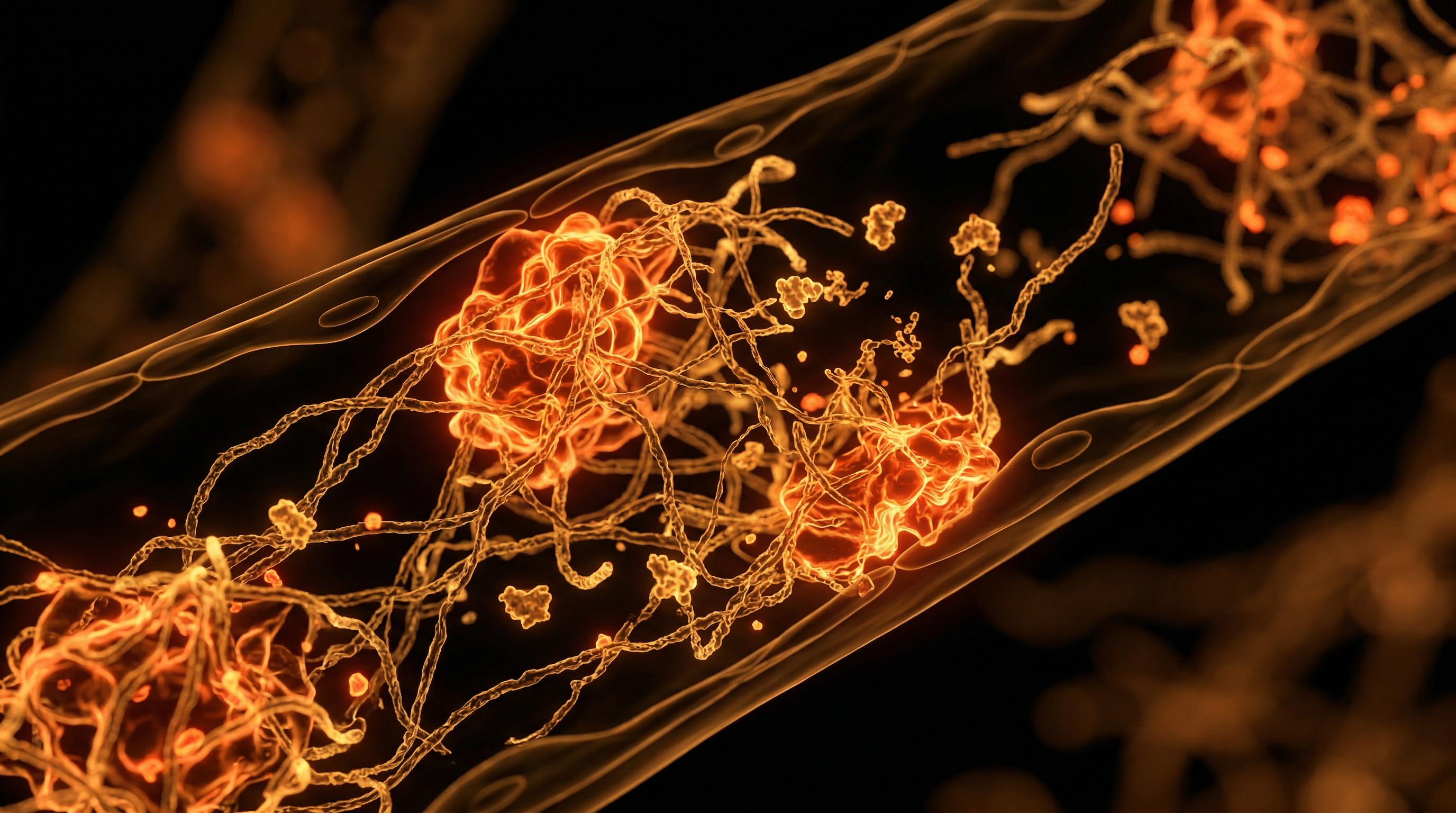 Scientific illustration for Microclots and Fibrinolysis: Understanding Vascular Damage in the UK Population