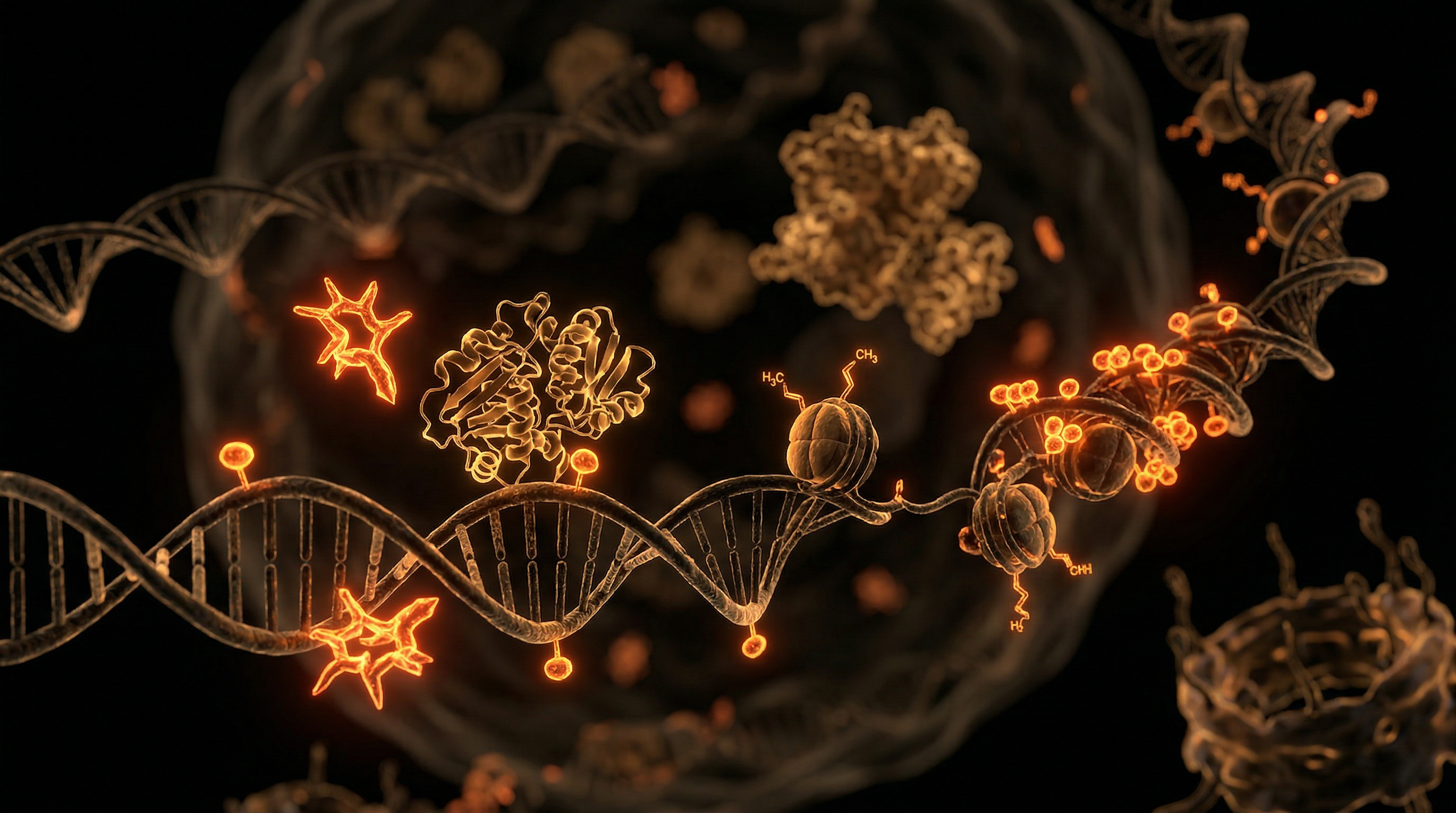 Scientific illustration for Epigenetic Erosion: Pesticide-Induced Gene Silencing in UK Livestock