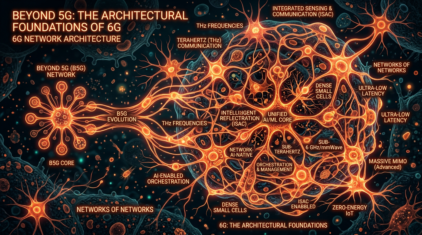 Scientific illustration for Beyond 5G: The Architectural Foundations of 6G