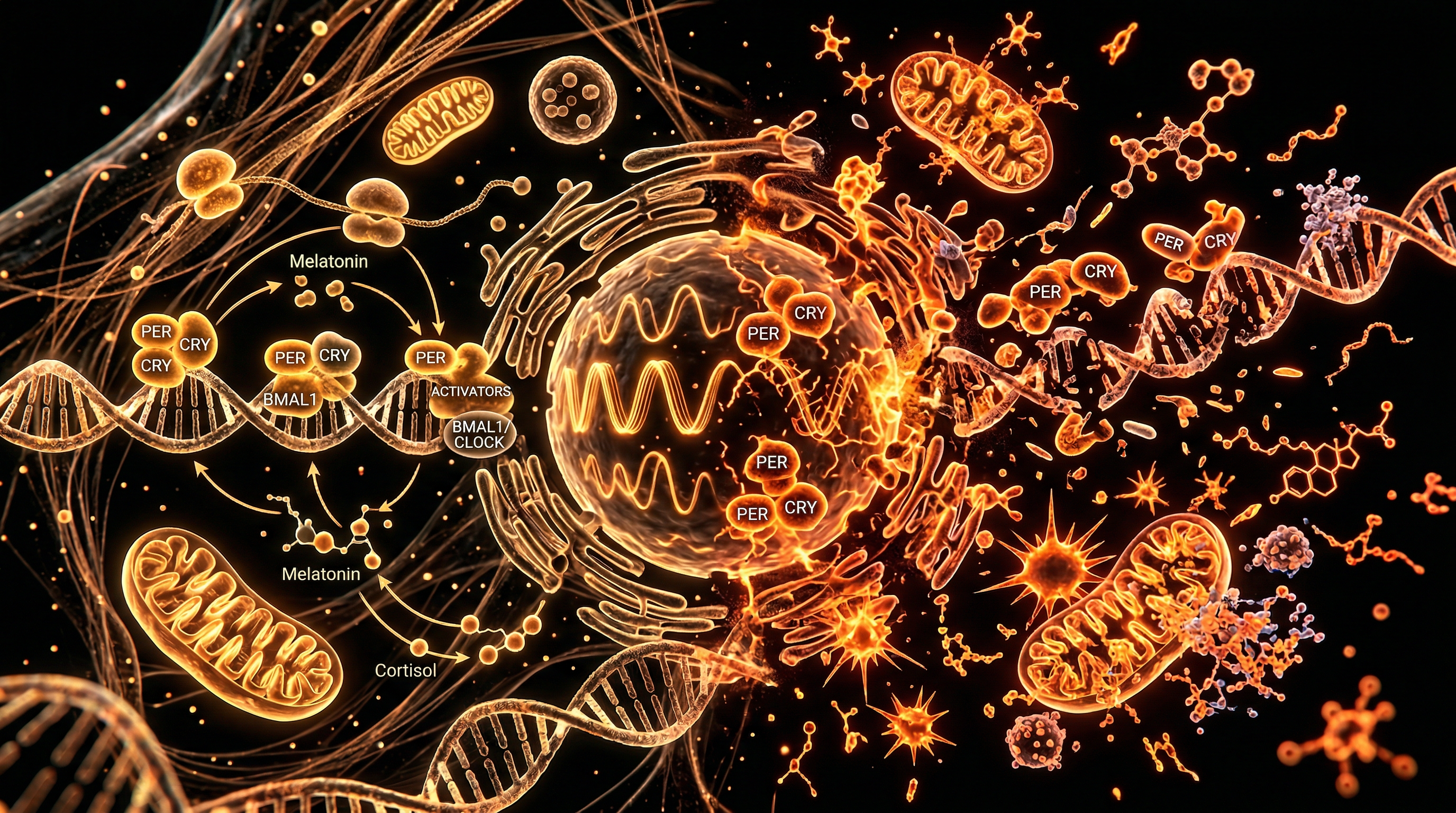 Scientific illustration for Ayurvedic Chronobiology vs Circadian Disruption
