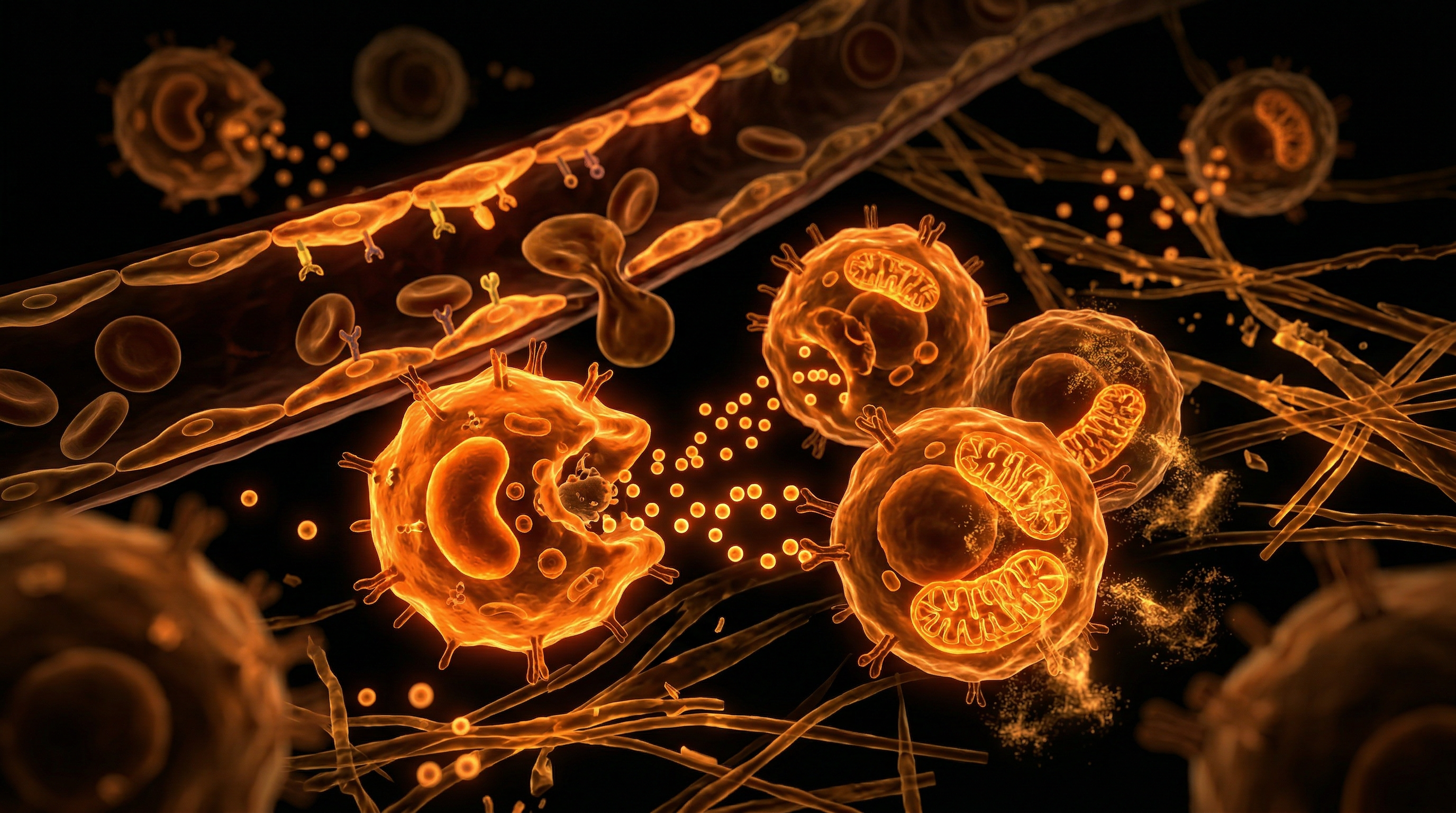 Scientific illustration for Inflammation: The Biological Fire That Burns Chronically