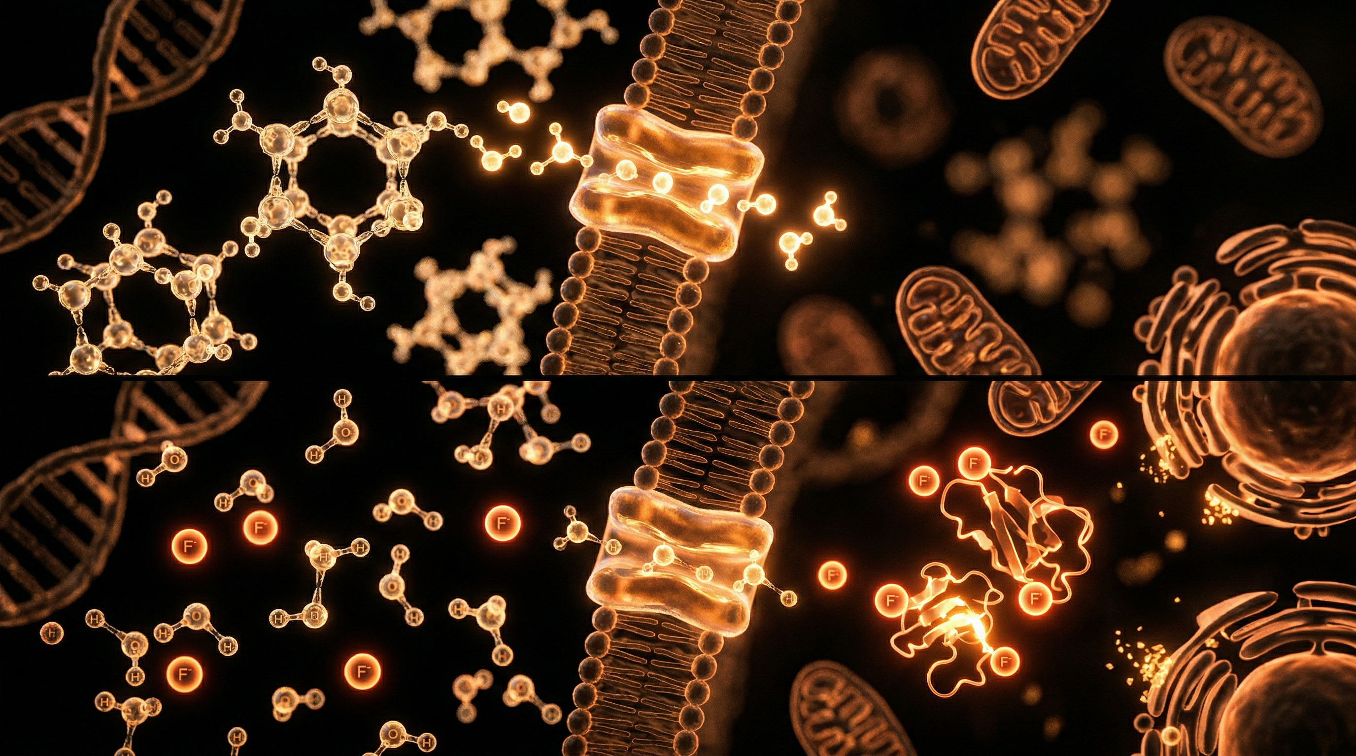Scientific illustration for Water Structure: Ancient Springs vs Fluoridated Tap Water
