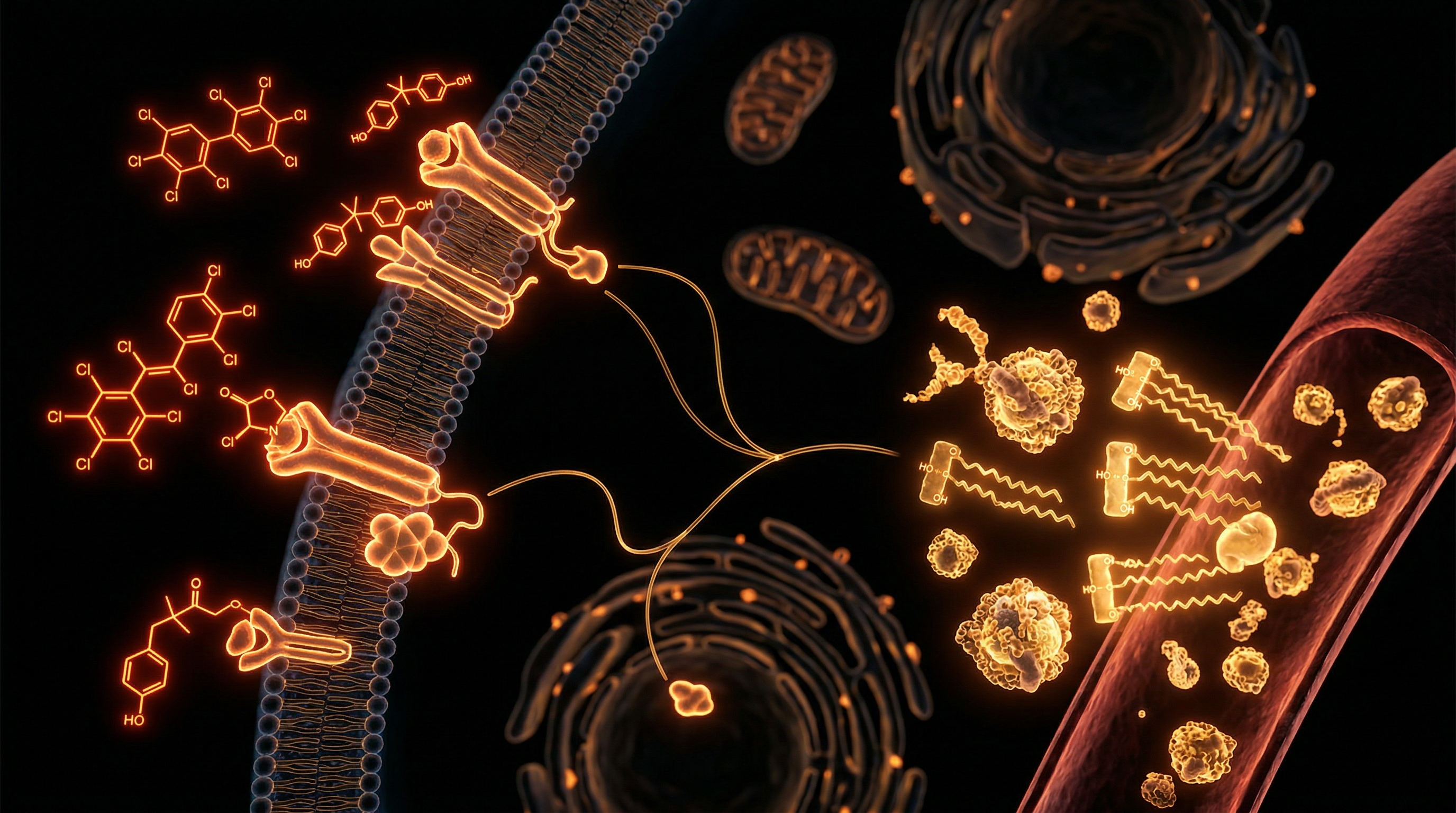 Scientific illustration for Endocrine Disruptors: Altering Human Lipid Profiles