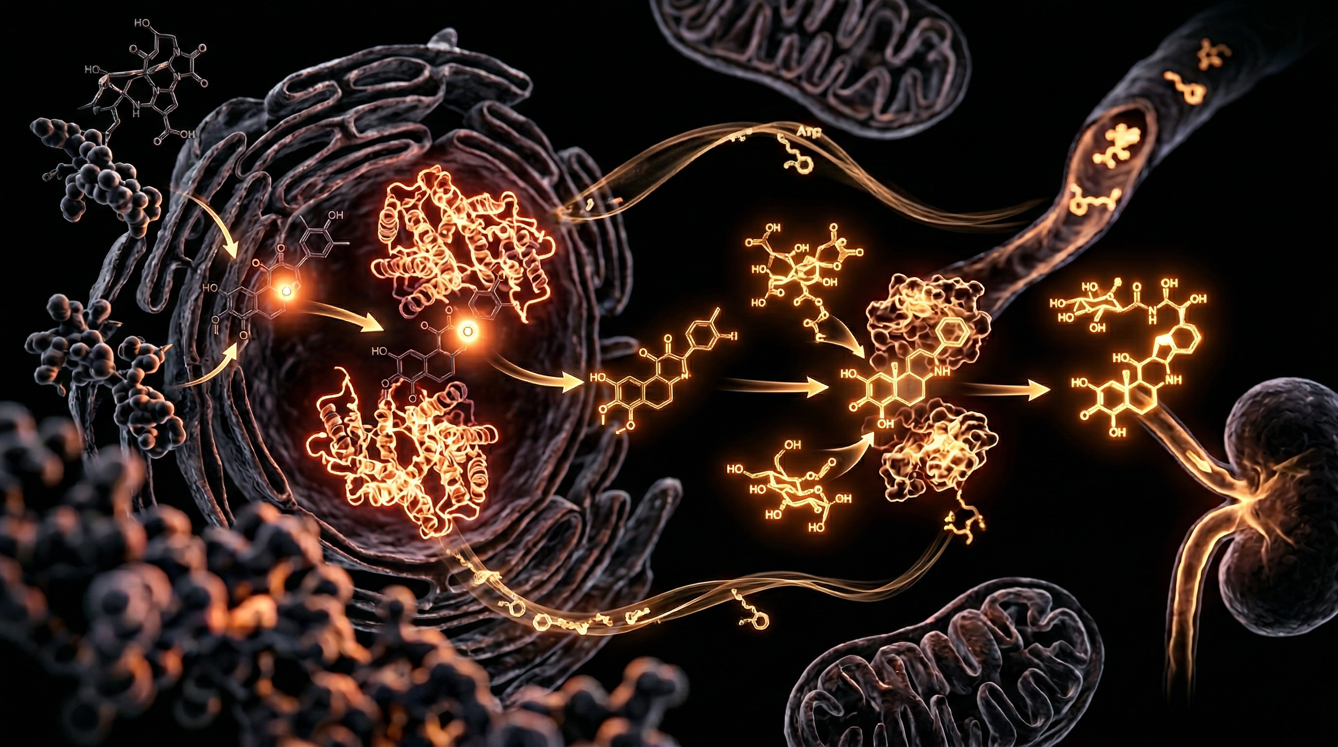 Scientific illustration for Liver Detoxification: Phase I & Phase II Pathways Explained