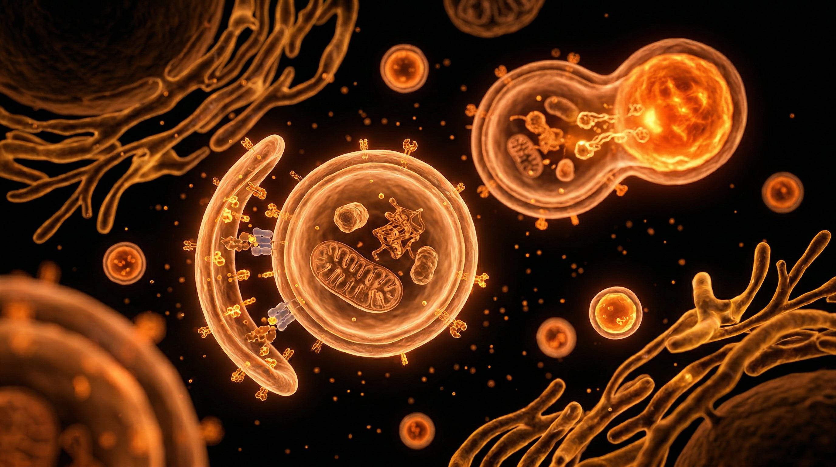 Scientific illustration for Autophagy: Understanding the Biological Mechanism of Cellular Self-Cleaning