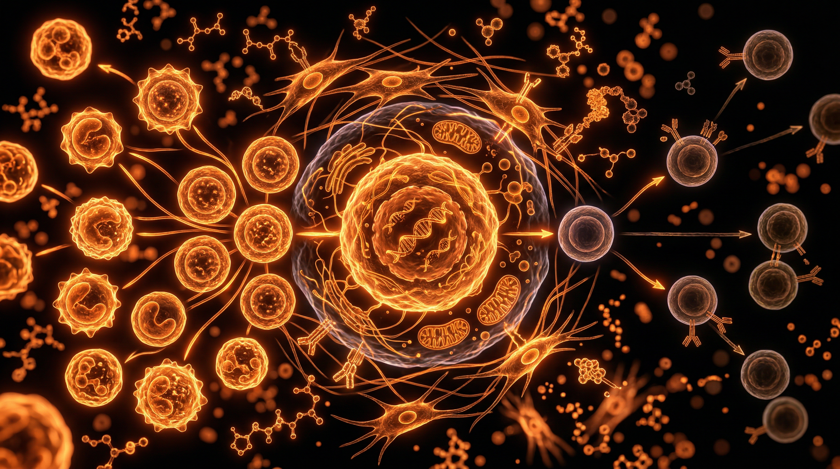 Scientific illustration for Hematopoietic Aging: The Root of Age-Related Immune Decline