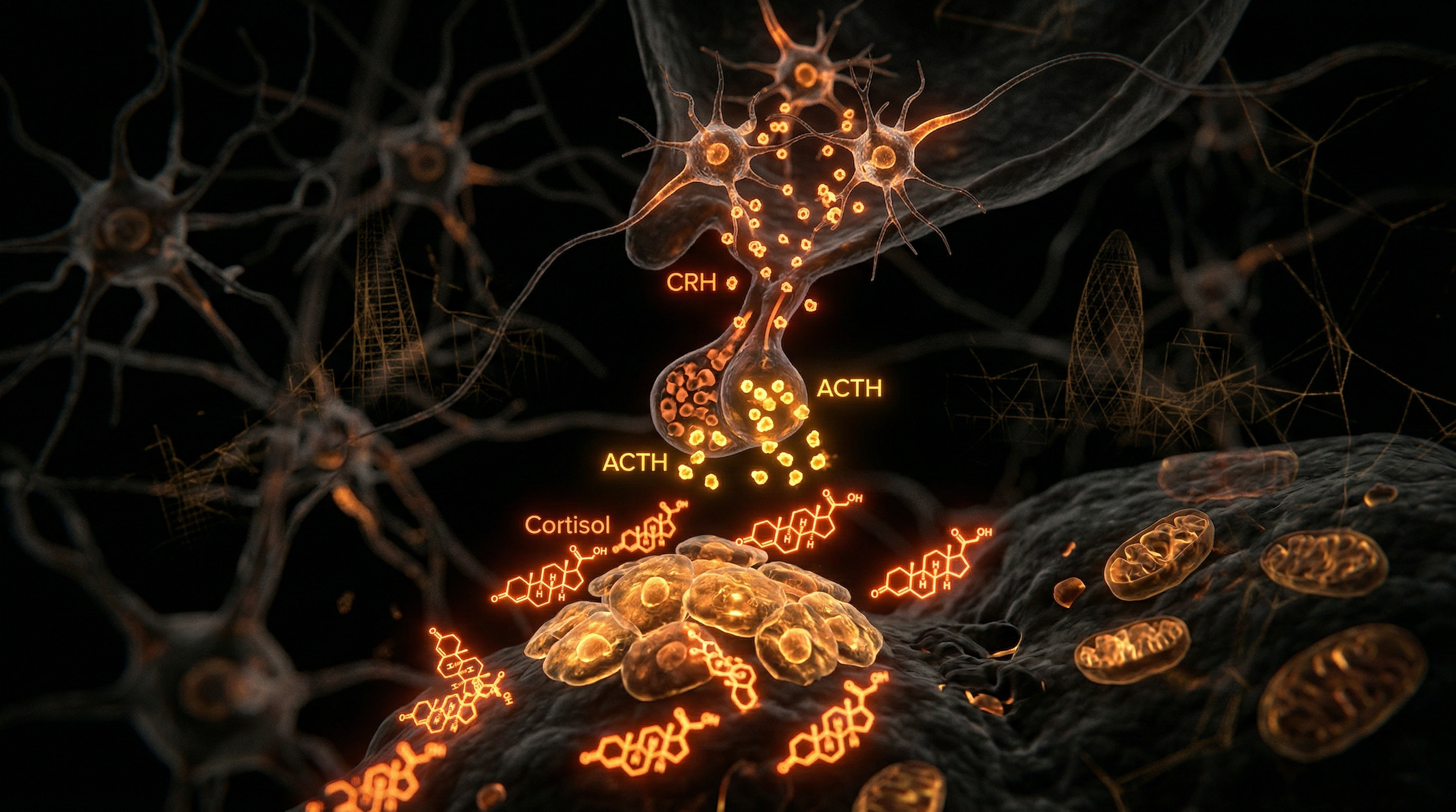 Scientific illustration for HPA Axis Collapse in the UK Workforce