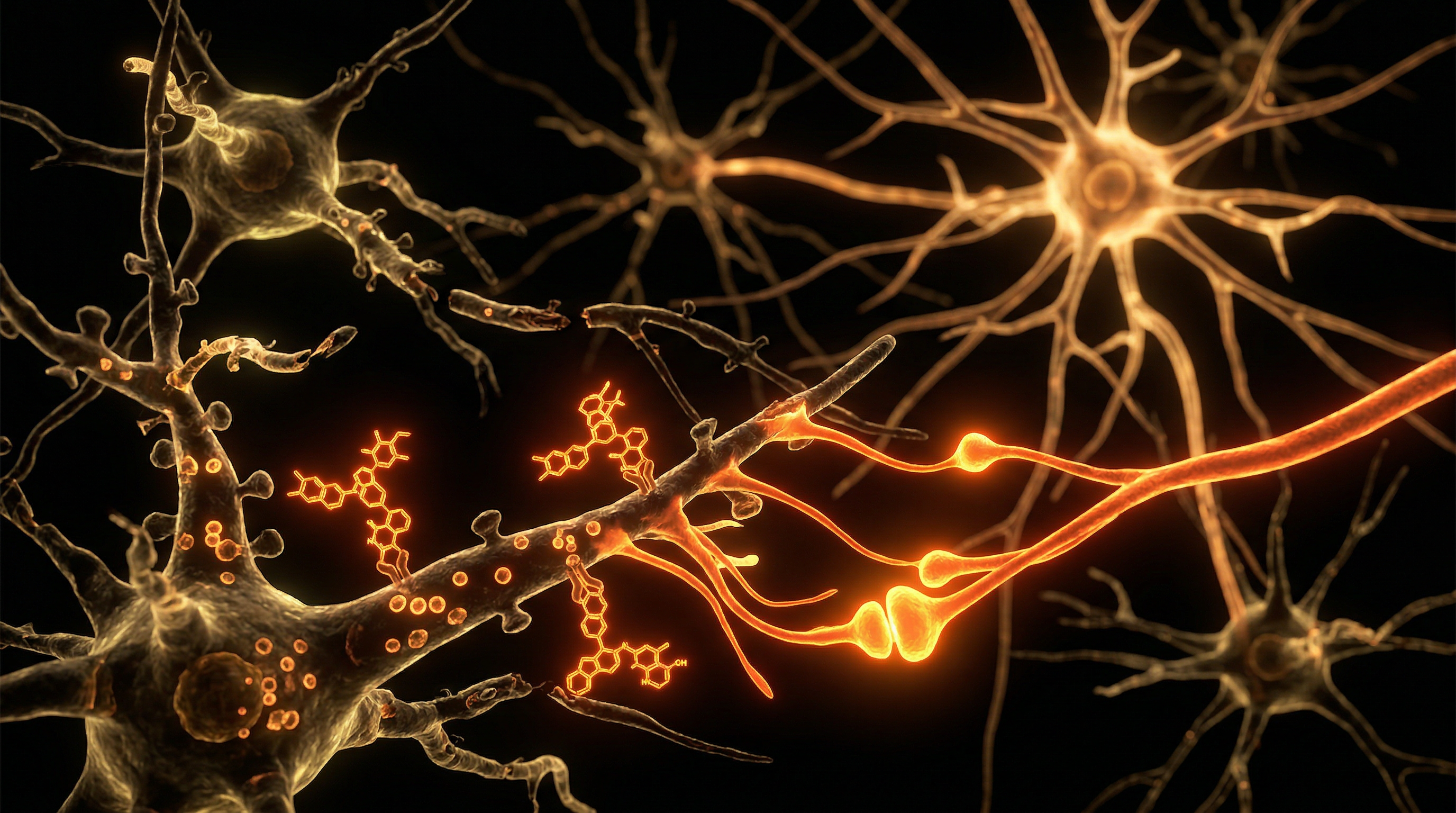 Scientific illustration for Dihexa: Pharmacological Repair of Damaged Neural Networks