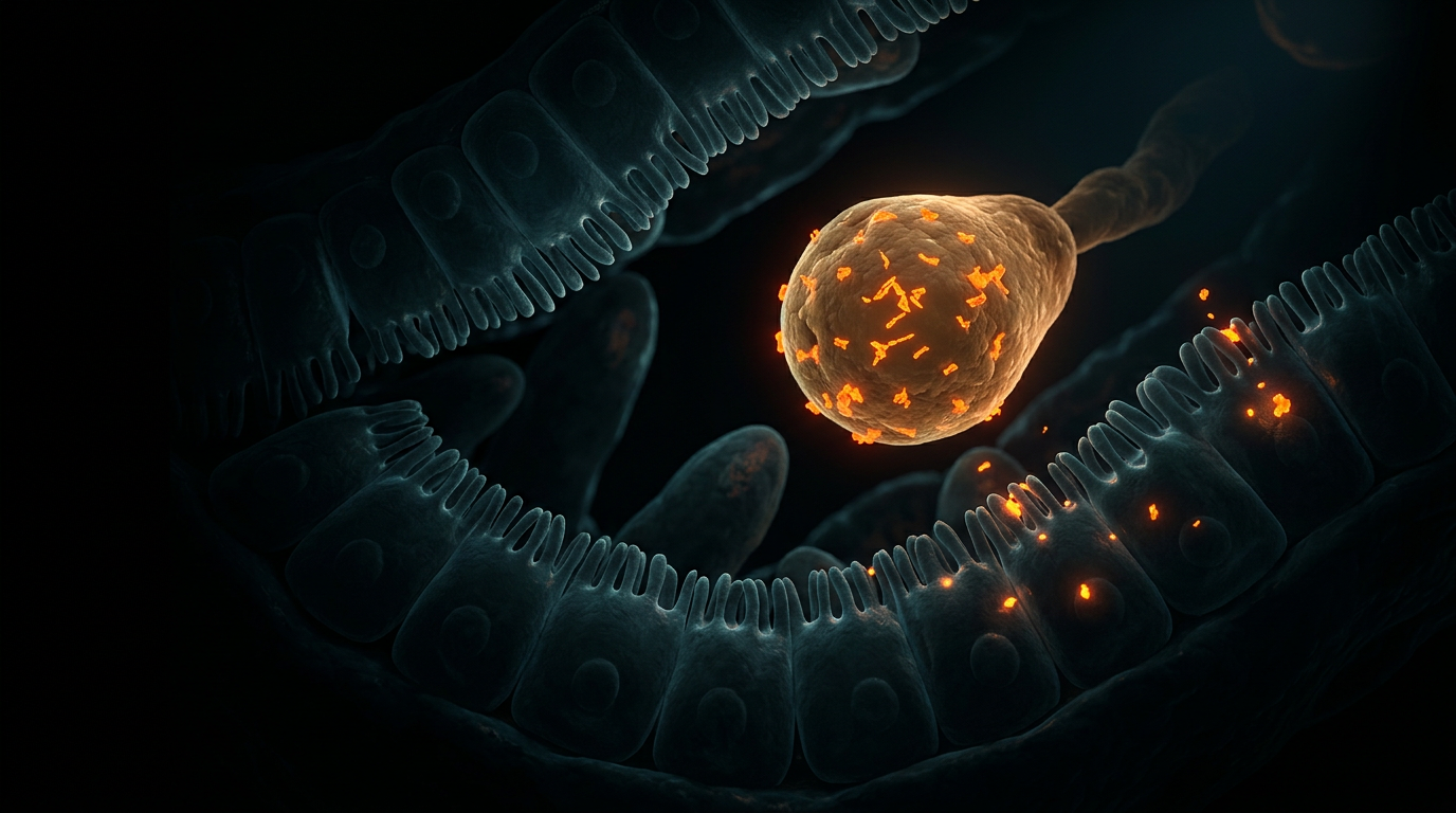 Scientific illustration for The Trojan Horse: How Nanoplastics Weaponise Modern Nutrition