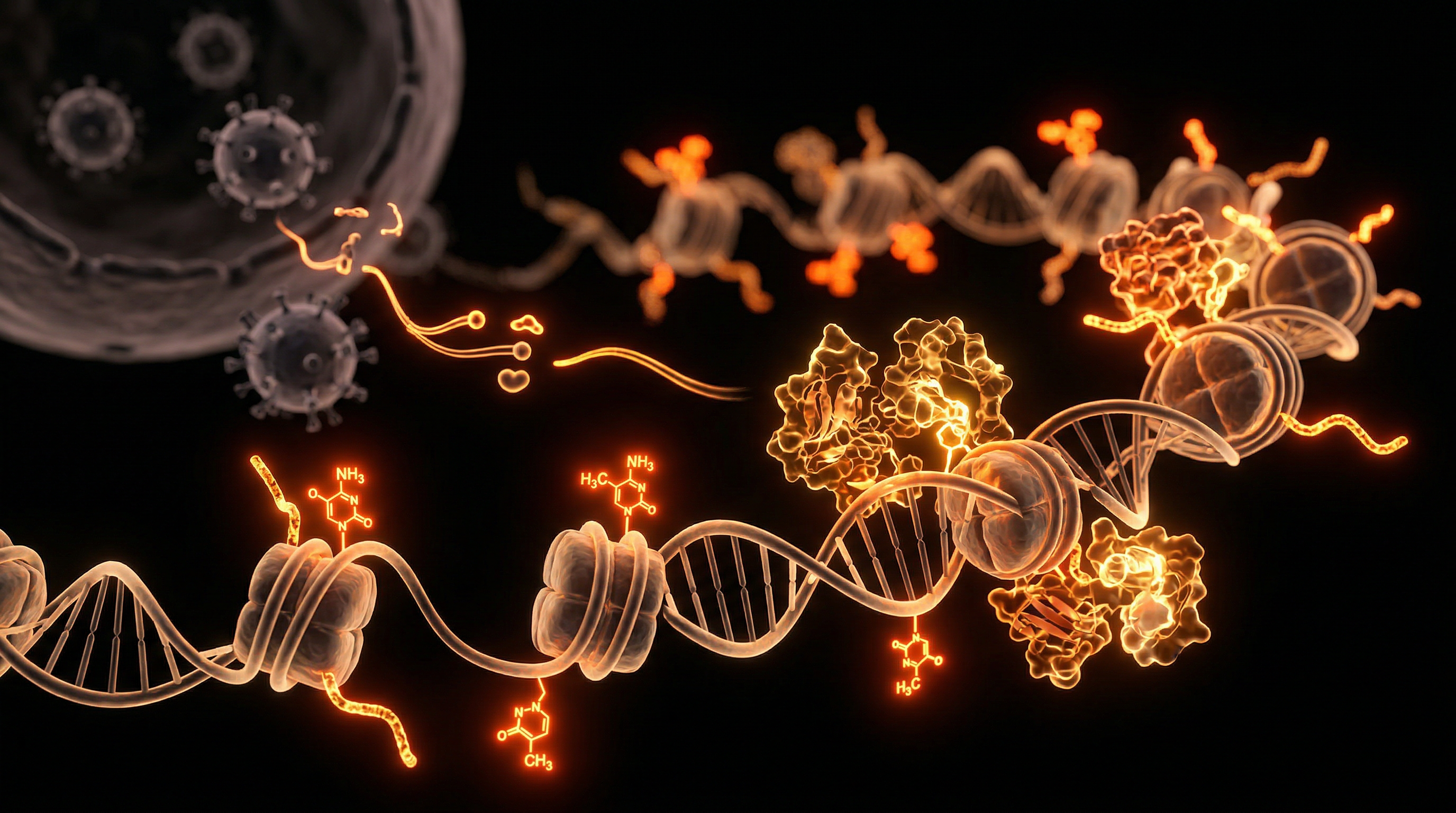 Scientific illustration for Epigenetic Alterations: Do Post-Viral Syndromes Rewrite Our Genetic Expression?