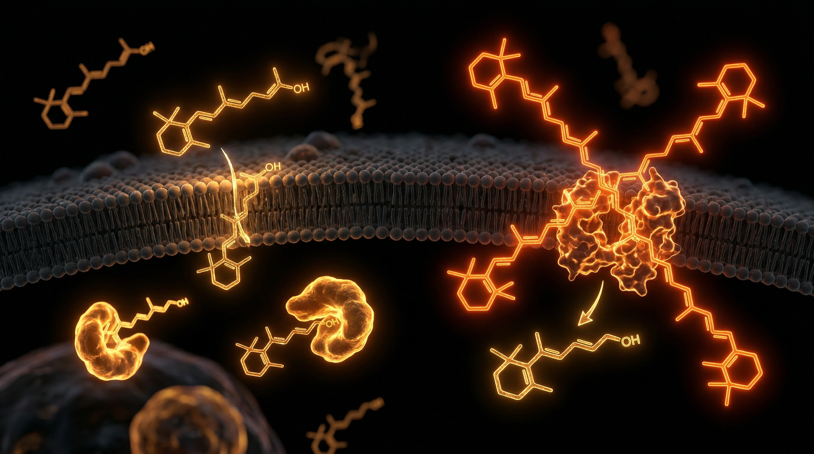 Scientific illustration for Bioavailable Vitamin A: Why Retinol From Liver Trumps Beta-Carotene