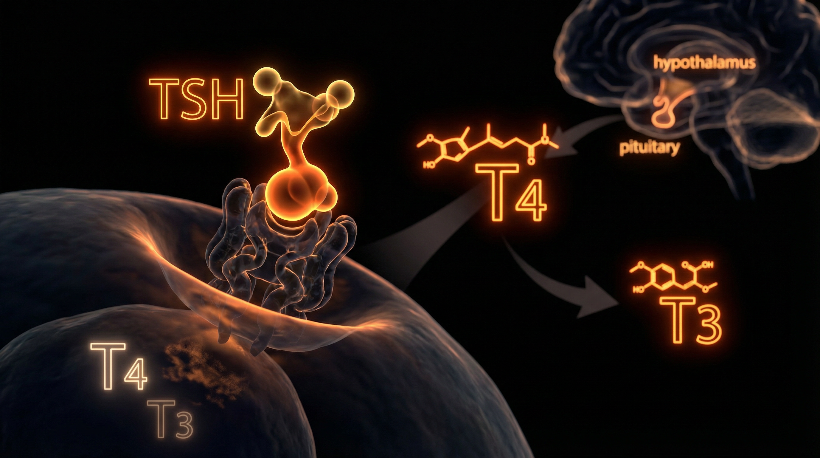Scientific illustration for Why the NHS Reliance on TSH Testing Leaves Millions Hypothyroid