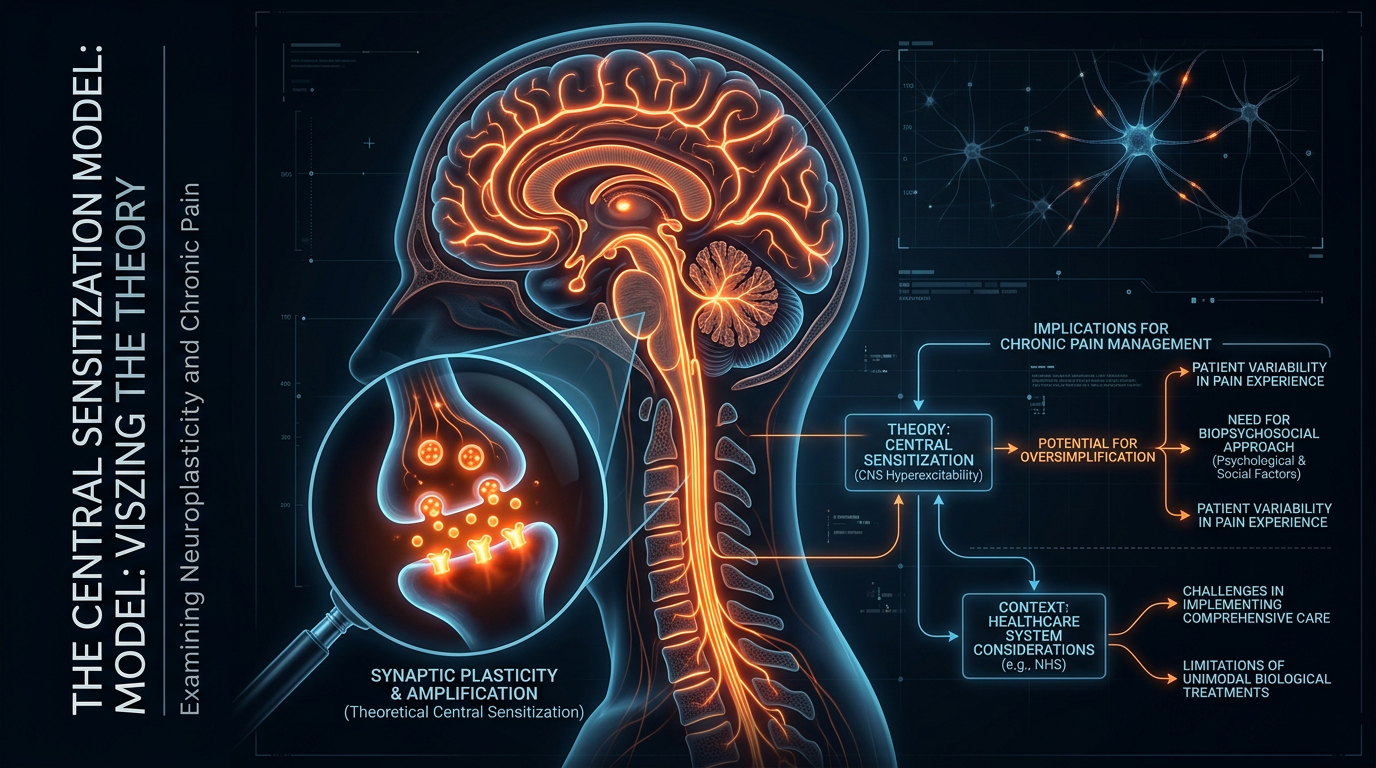 Scientific illustration for The Central Sensitization Myth: Why the NHS Fails Chronic Pain Patients