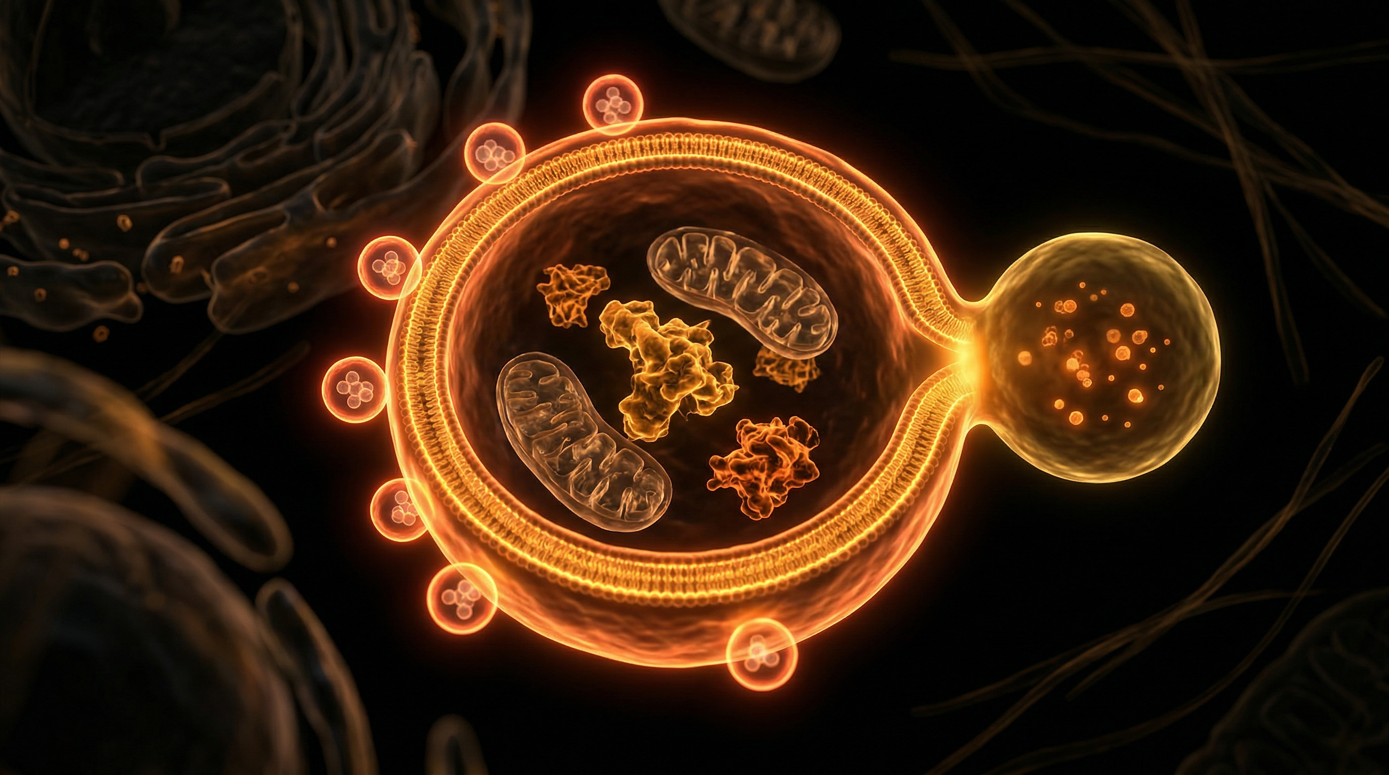 Scientific illustration for Autophagy Activation: Cellular Strategies for Clearing Intracellular Debris