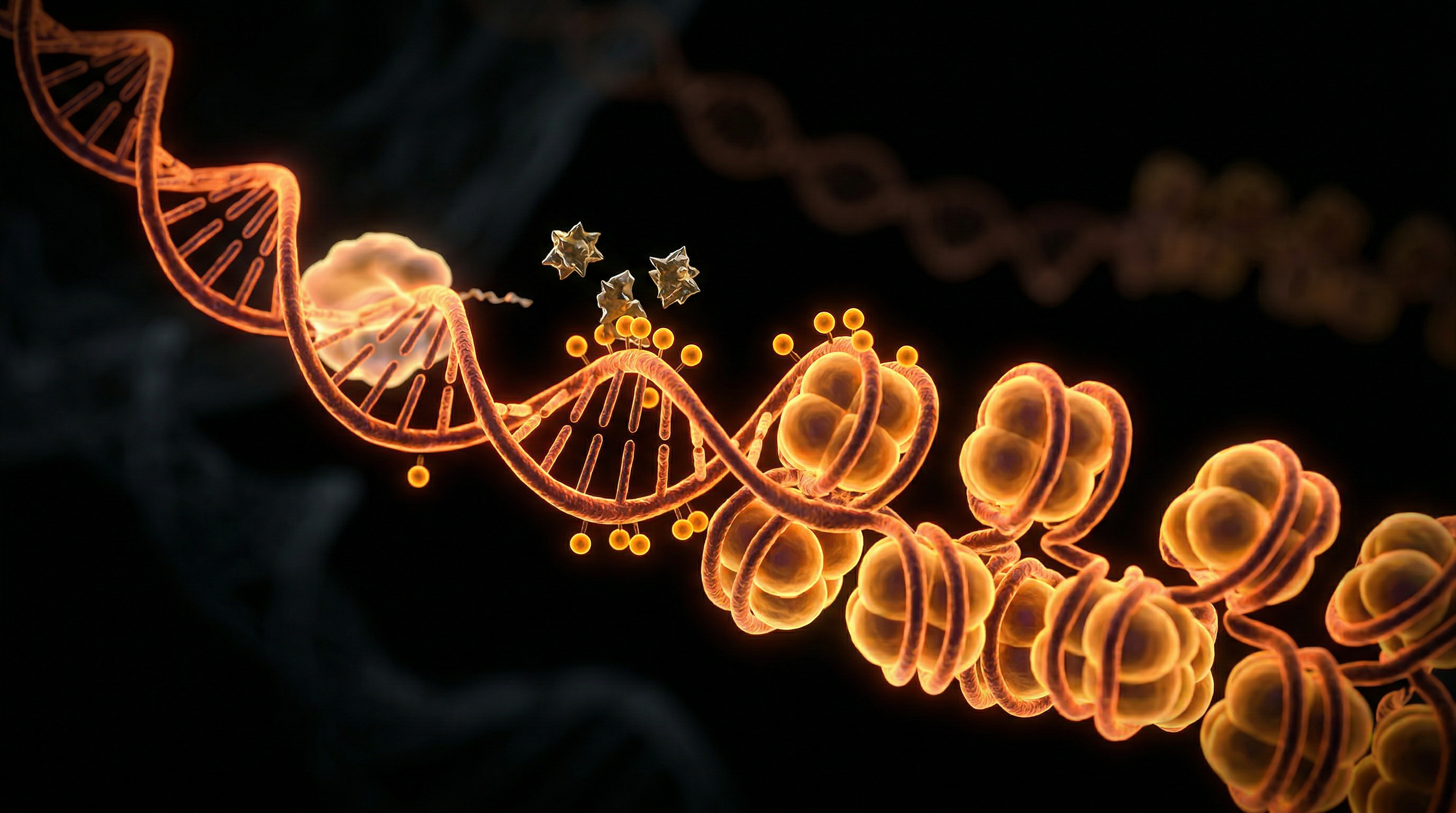 Scientific illustration for Epigenetic Silencing: Heavy Metal Impact on Detox Genes
