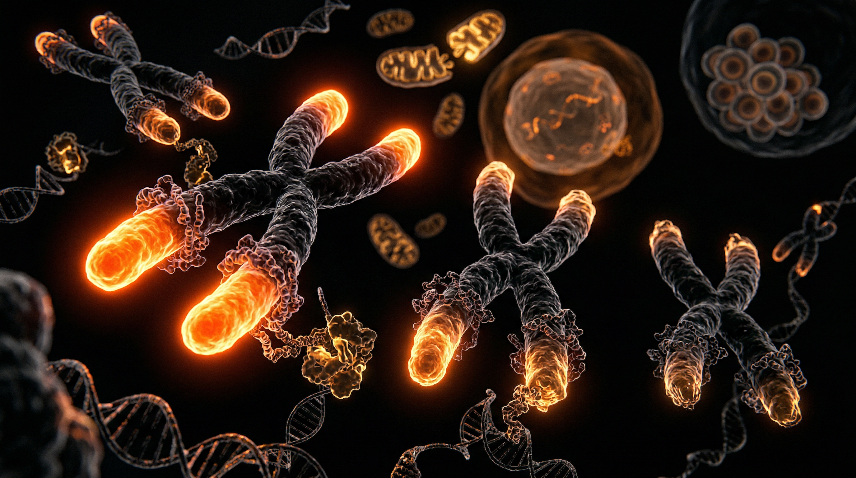 Scientific illustration for Telomere Attrition: The Biological Clock of Regenerative Failure