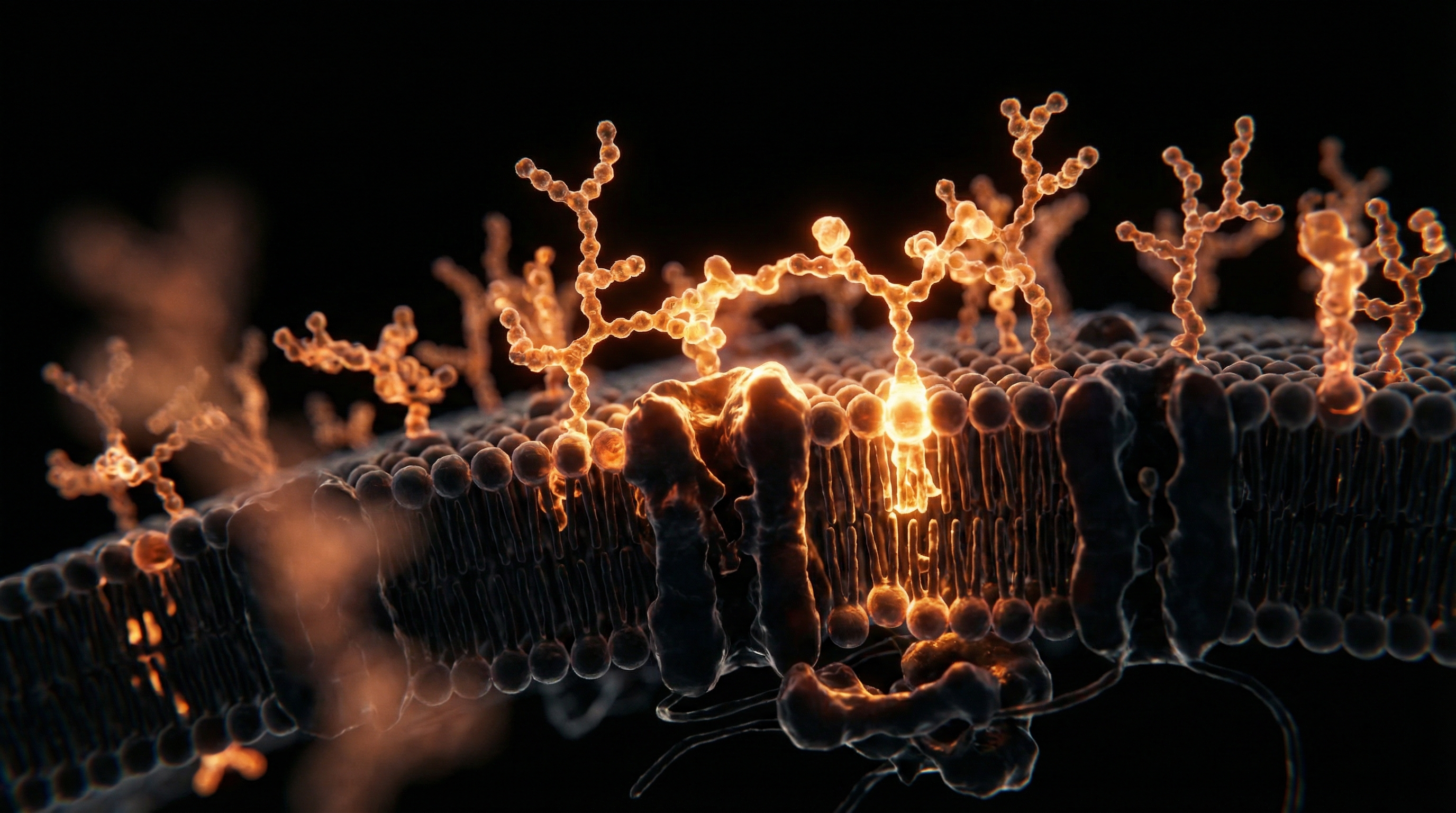 Scientific illustration for The Glycocalyx: Decoding the Sugar-Coated Communication of the Cell