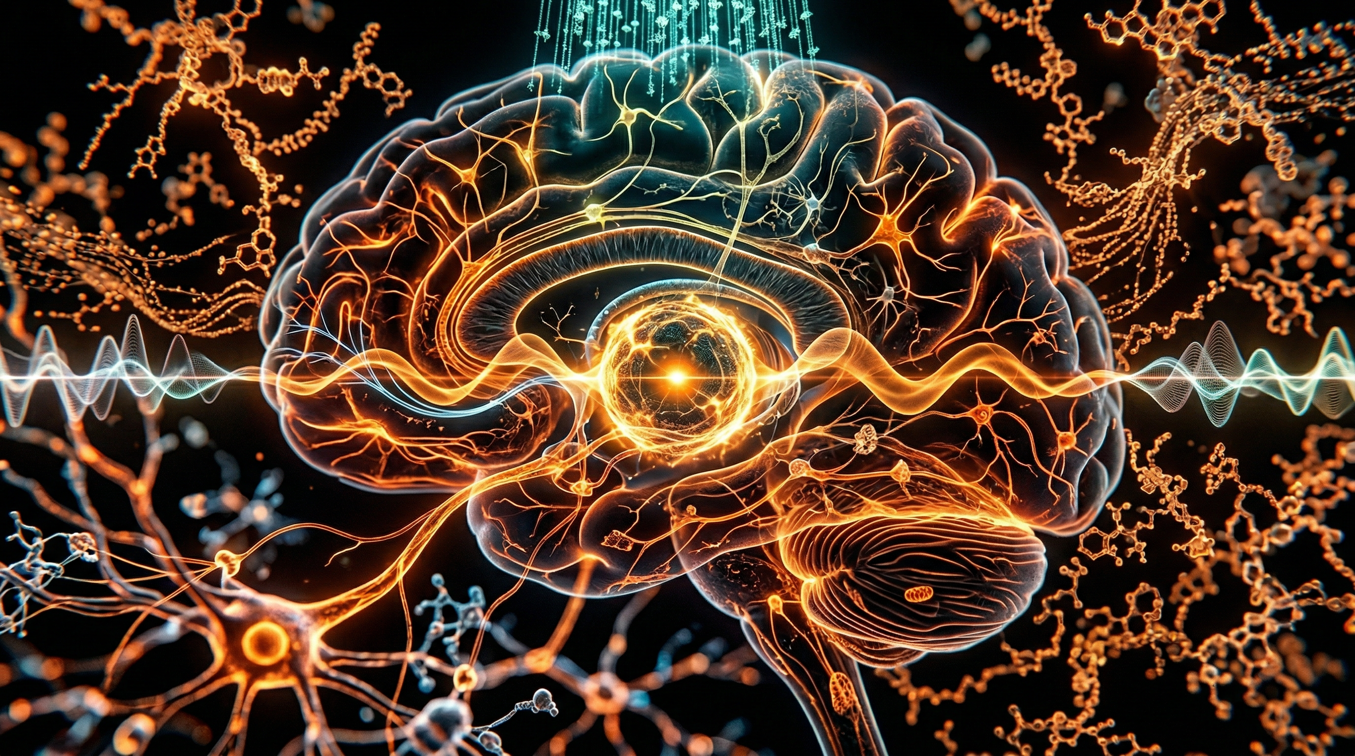 Scientific illustration for Binaural Beats: Harnessing Brainwave Entrainment for Stress Management