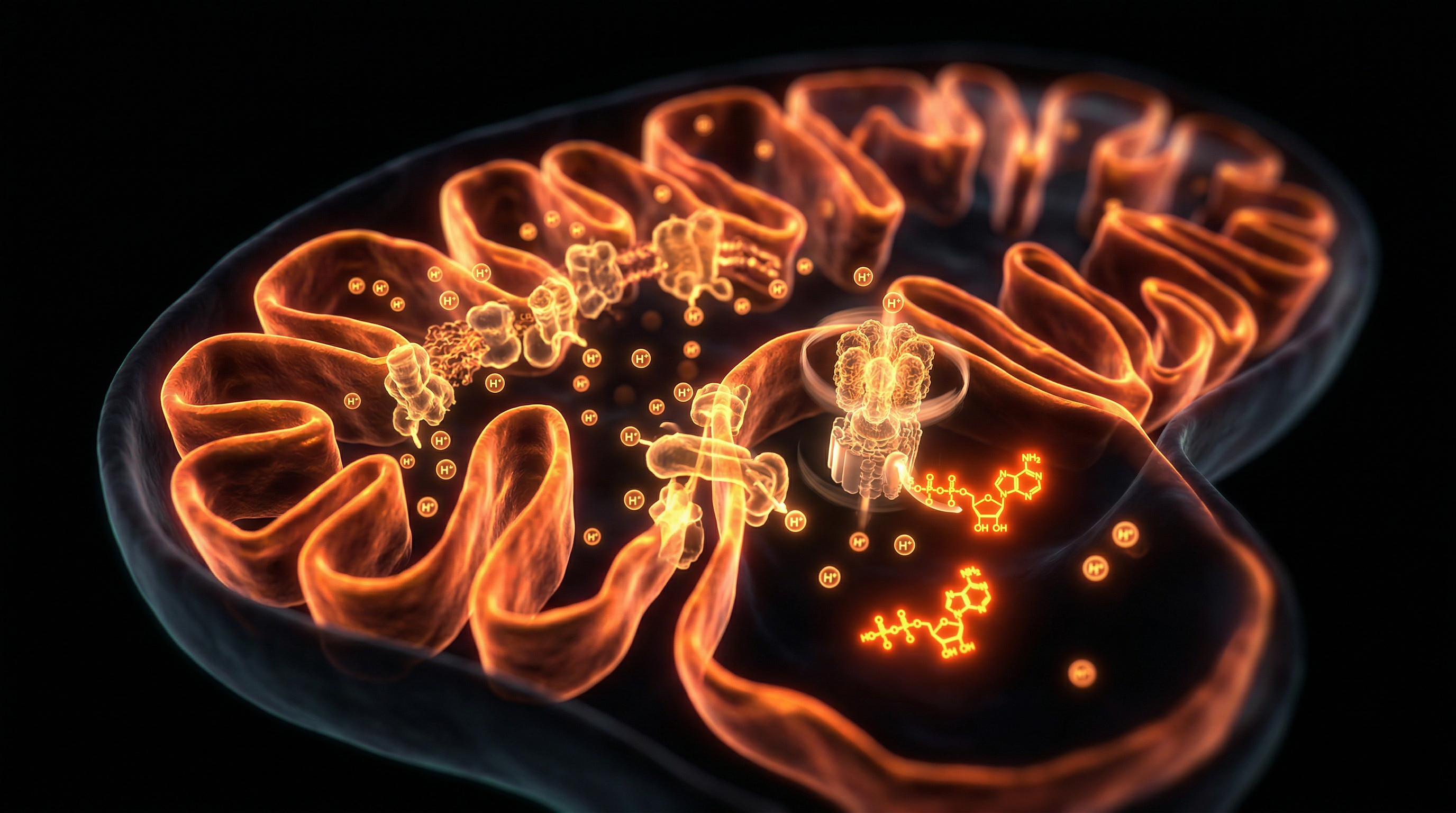 Scientific illustration for The ATP Currency: How Mitochondria Fuel Every Human Function