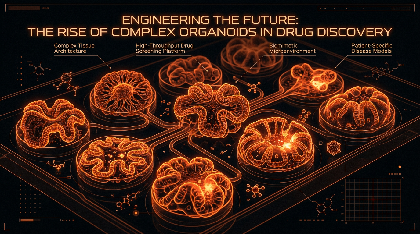 Scientific illustration for Engineering the Future: The Rise of Complex Organoids in Drug Discovery